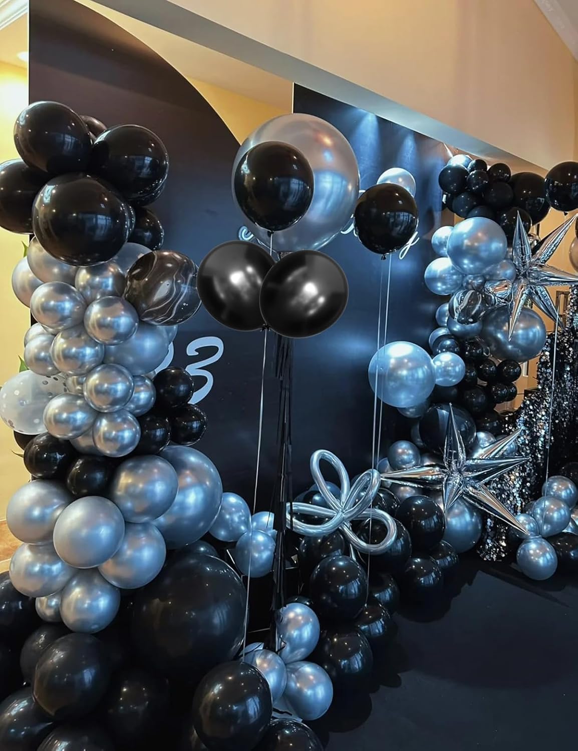 Black Balloons 12 inch, 50 Pcs 3.2g Black Latex Balloon Matte Helium Balloons for Birthday Party