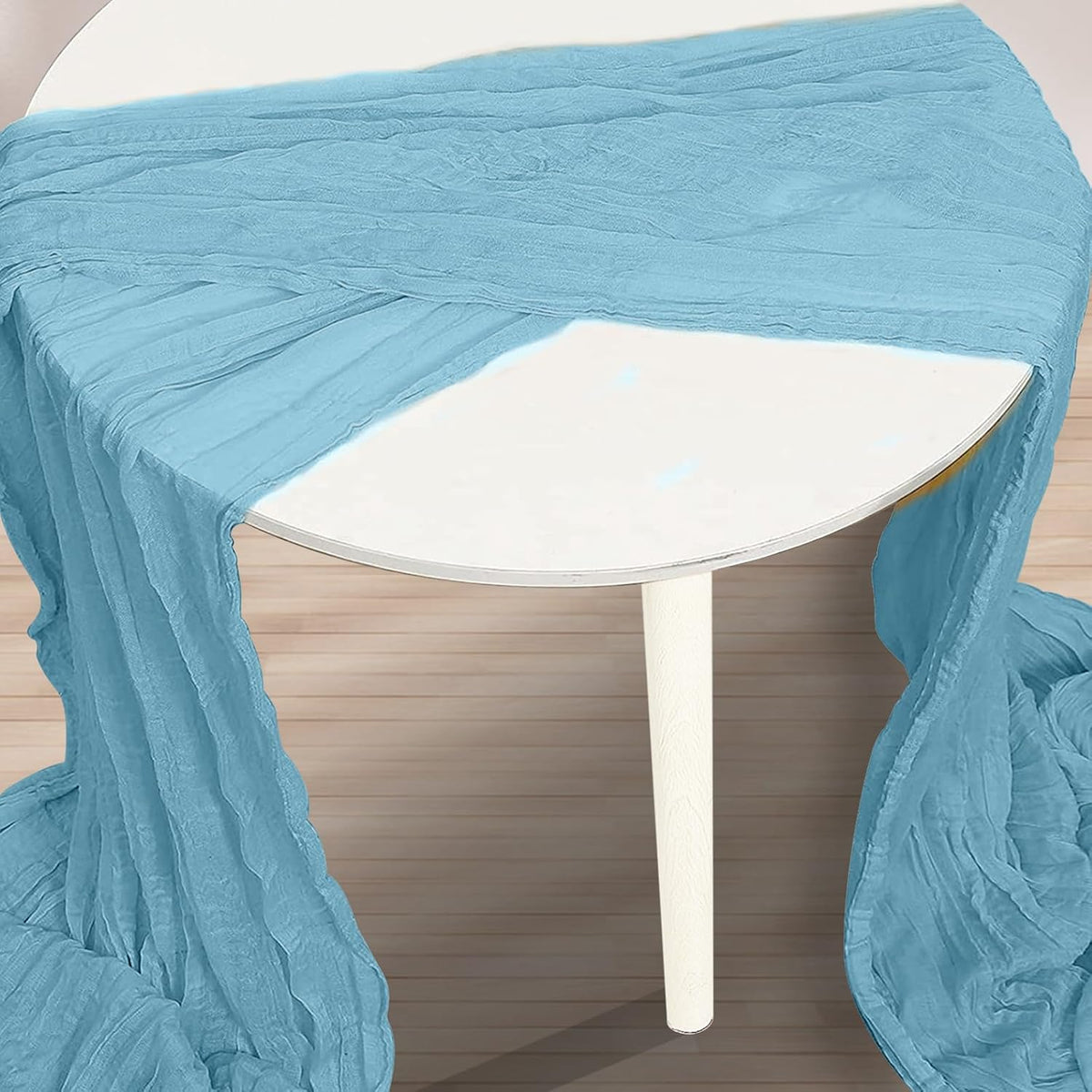 6 Pack Baby Blue Cheesecloth Table Runner 35x120 Inch 10Ft Rustic Gauze Cheese Cloth Table Runner