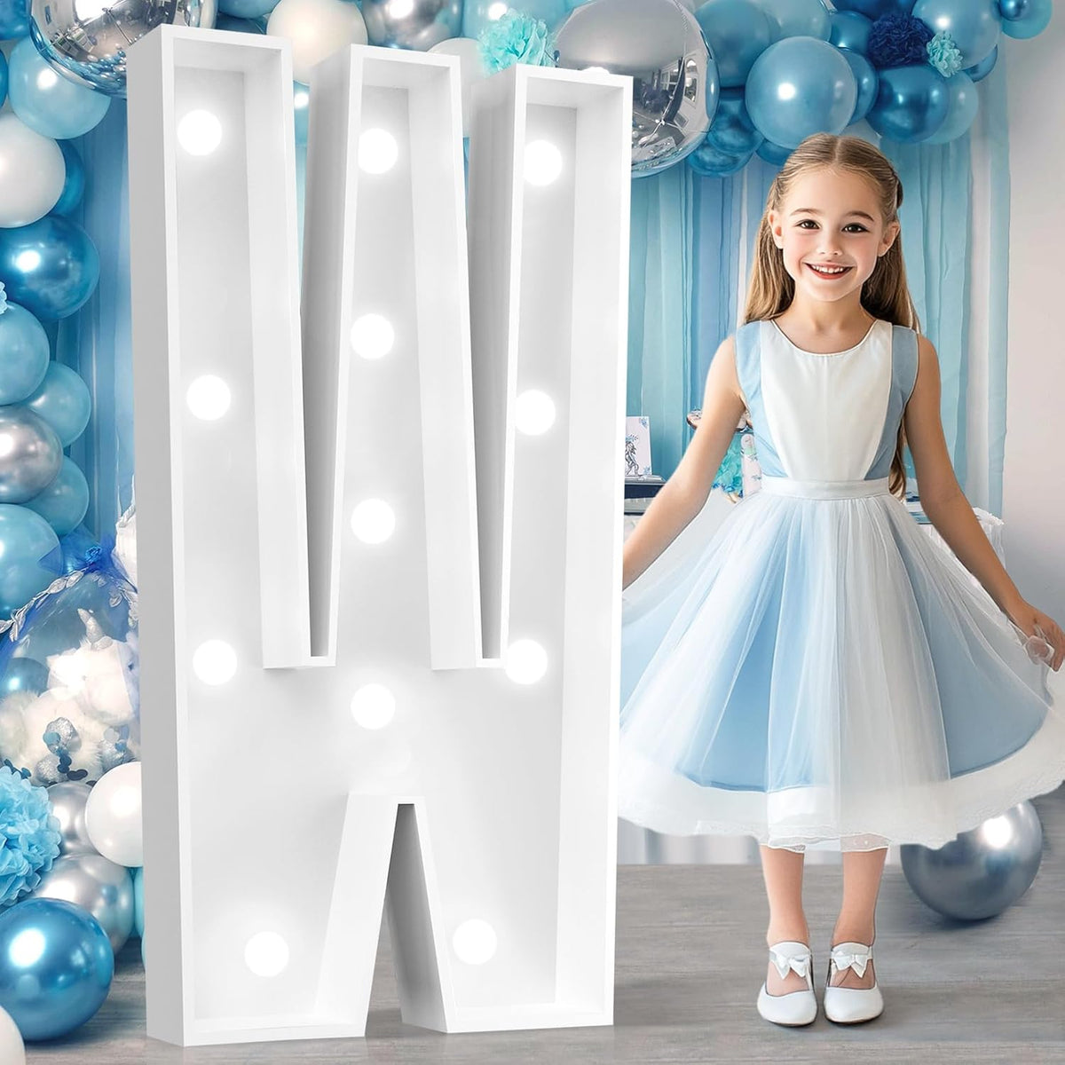Ledido 4FT Marquee Light Up Letters, Cool White Light Up Letters Large Marquee Letter for Party