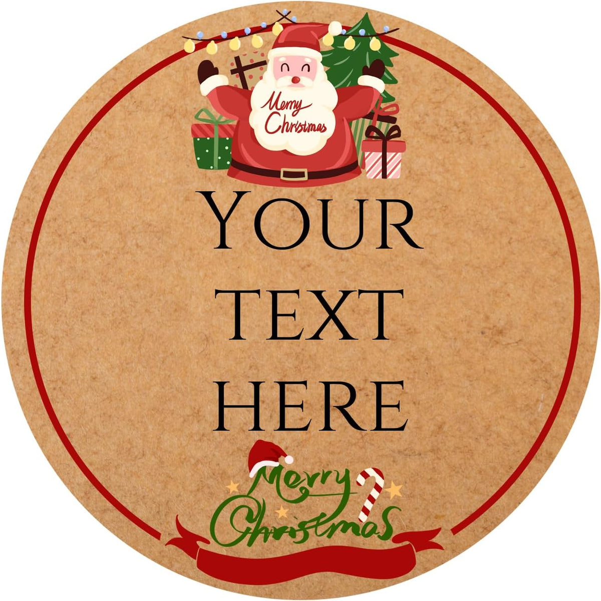 100-1000pcs Custom Stickers Merry Christmas Stickers Personalized Labels Adhesive Xmas Decorative