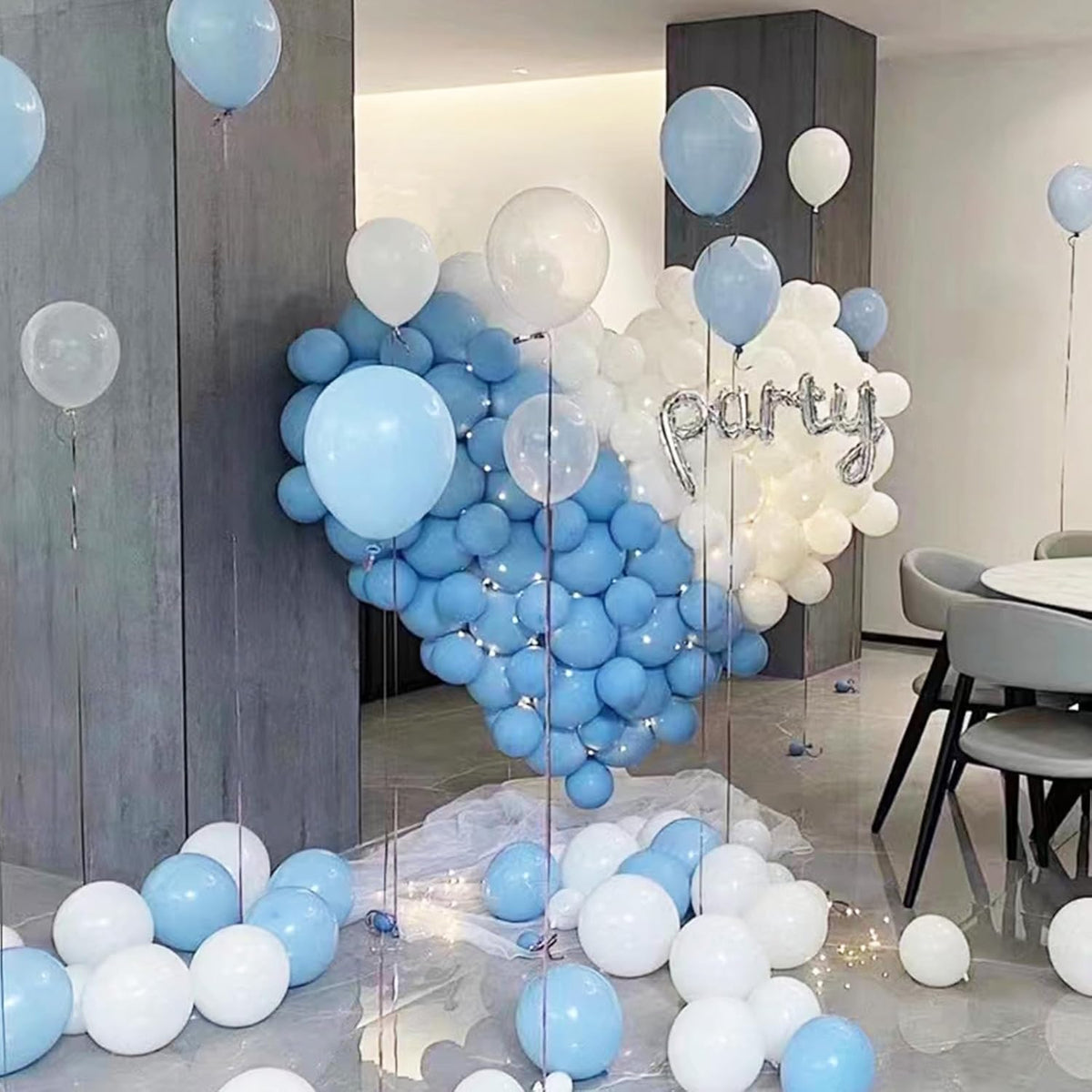 KAWKALSH 200pcs White Balloons 5 Inch, Small Mini Latex Balloons for Party Birthday Baby Shower