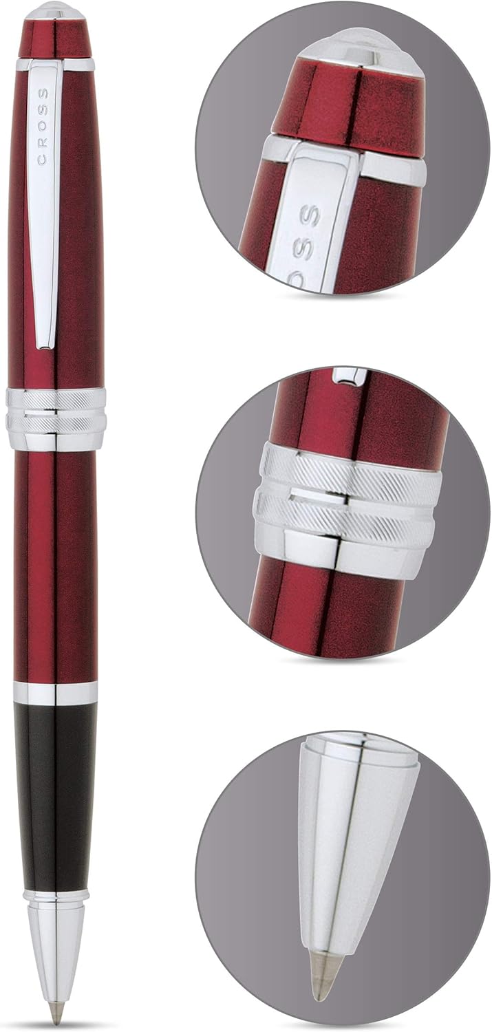 Cross Bailey Refillable Rollerball Pen Presented in a Premium Gift Box - Medium Point, Black Ink