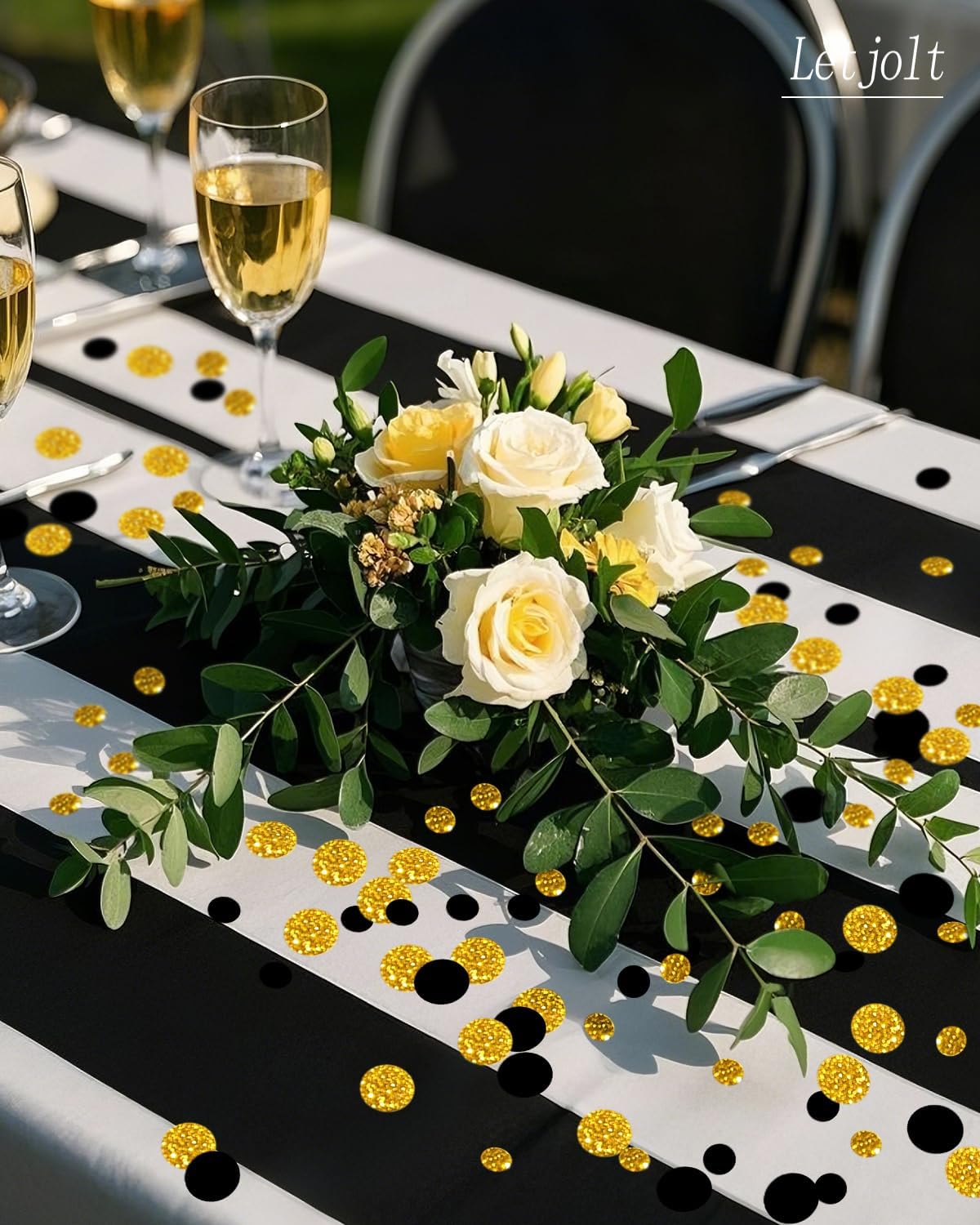 Golden Black Confetti Glitter Golden Scatter Table Decoration Surprise Paper Craft Birthday Party