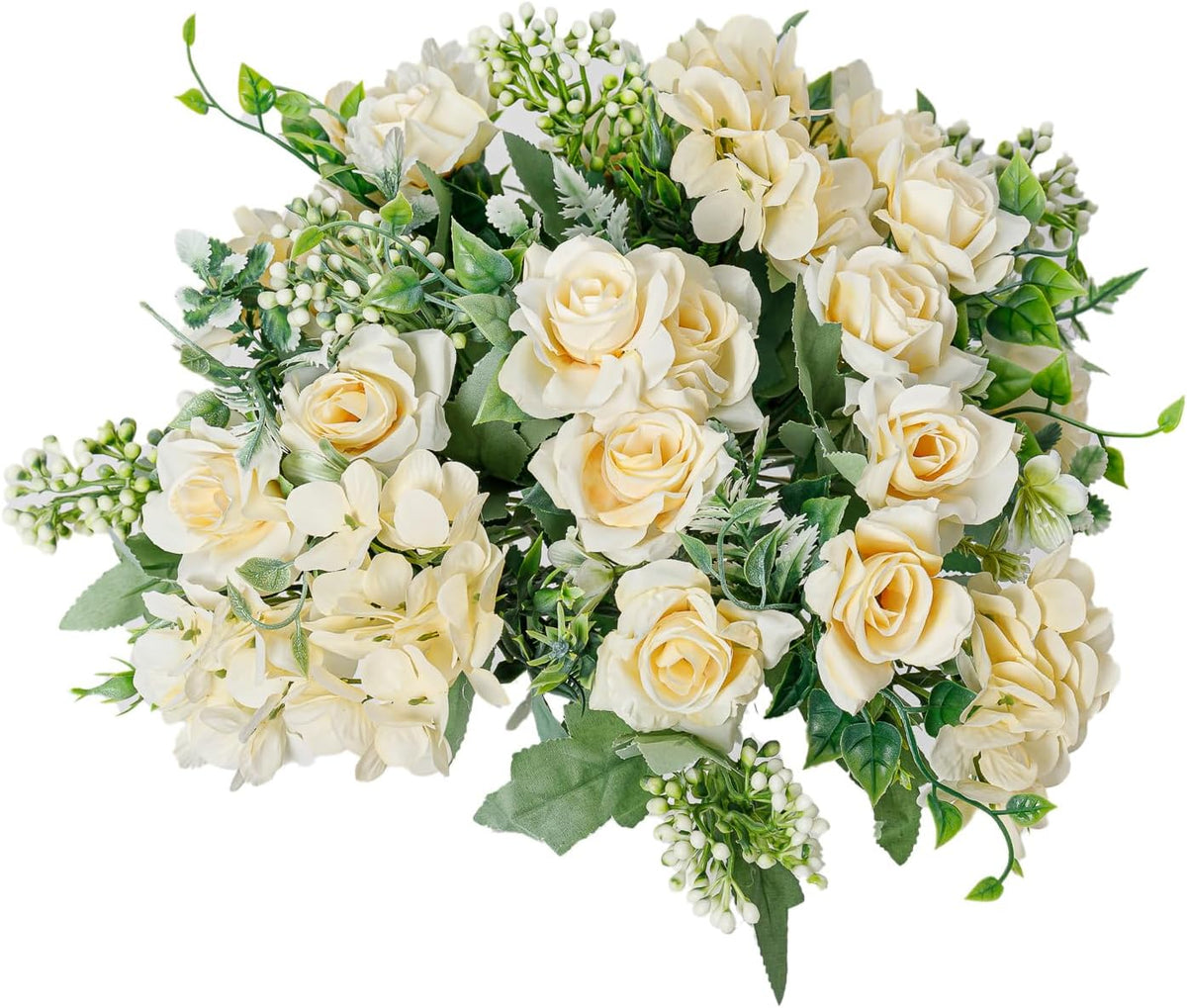 Artificial Flower 5 Branches Artificial Silk Fake Flowers Bouquet Small Roses for Wedding Home