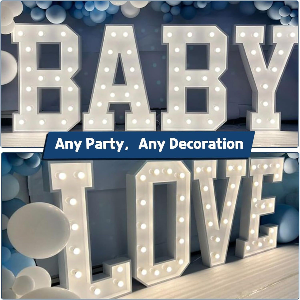 Marquee Letters 4 Feet Tall Large Light Up Letters Baby Shower Decorations Wedding Engagement