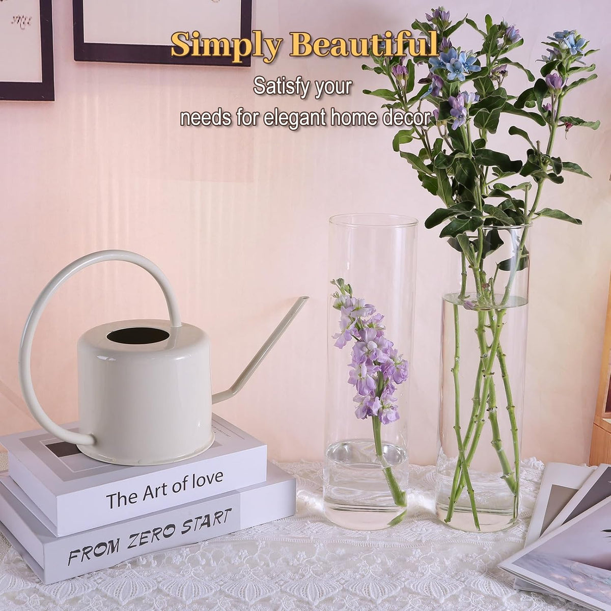 12Pcs Glass Cylinder Vases 12 Inch Tall Clear Flower Vases for Centerpieces Wedding Decoration