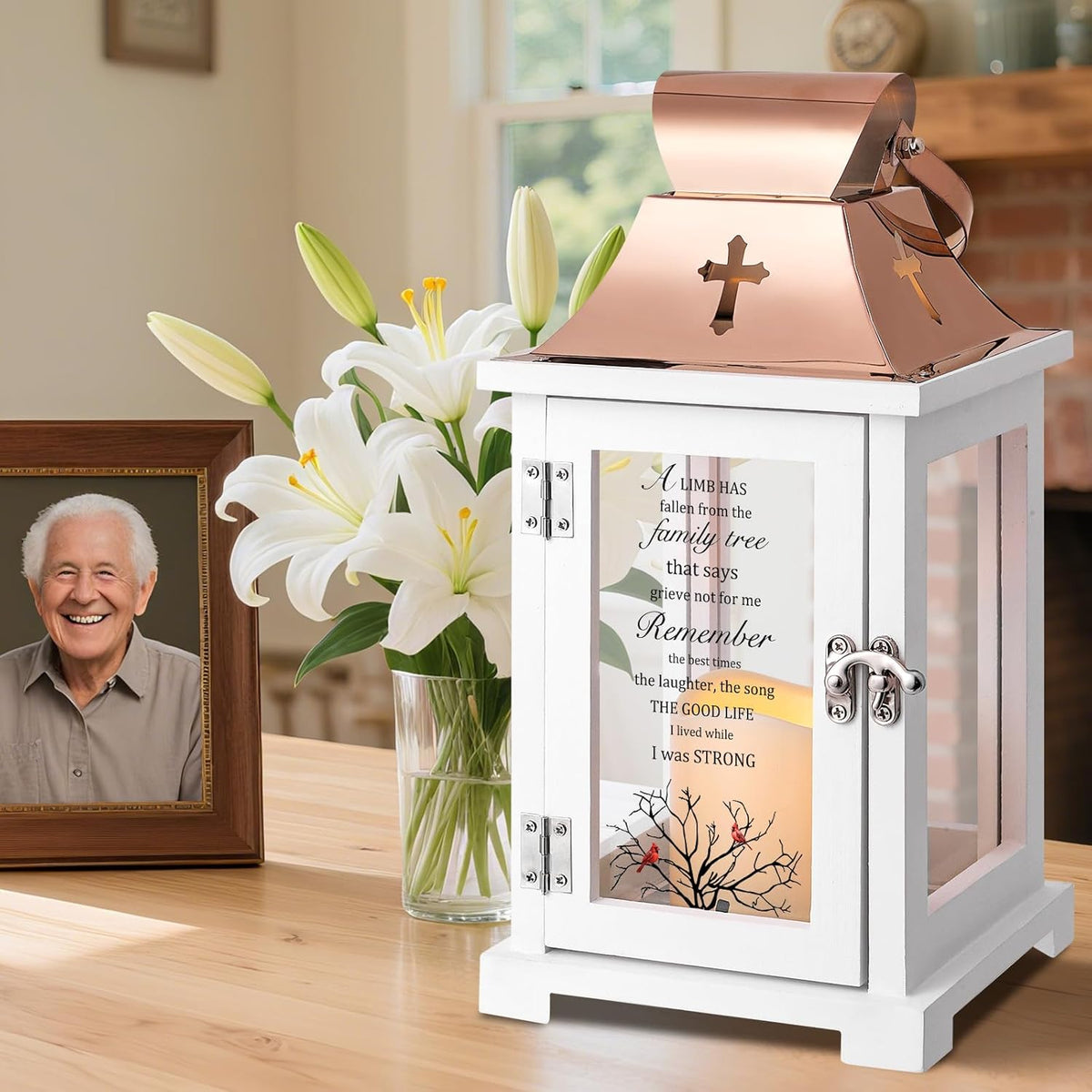 Memorial Lantern, Sympathy Bereavement Gifts Ideas for Loss of Loved One Mother Father Sister