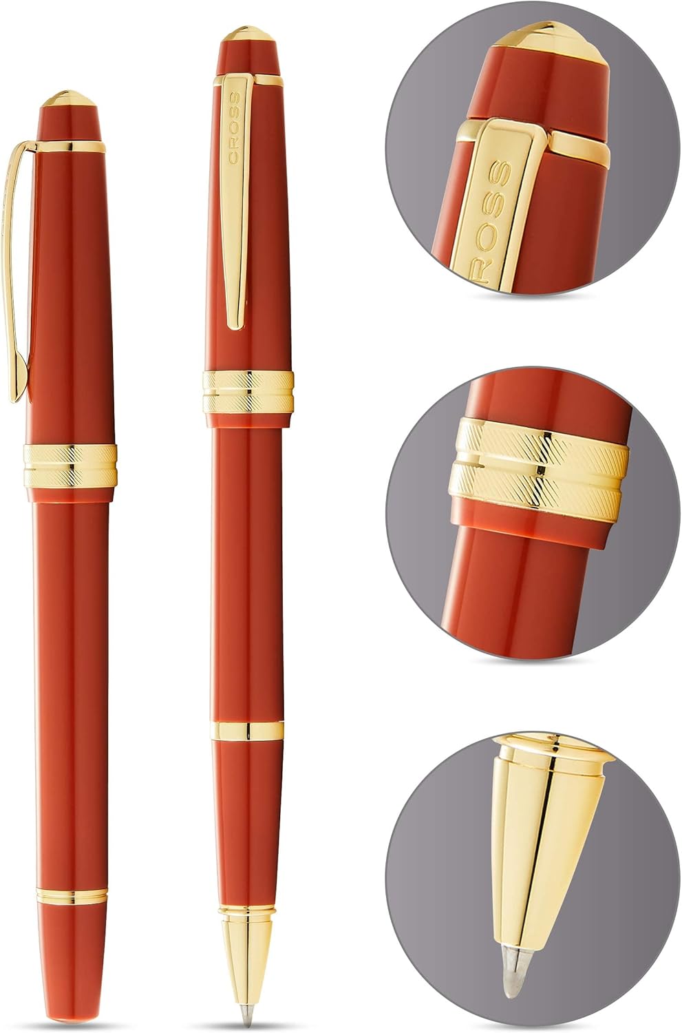 Cross Bailey Light Refillable Rollerball Pen Presented in a Everyday Gift Box - Medium Point, Black
