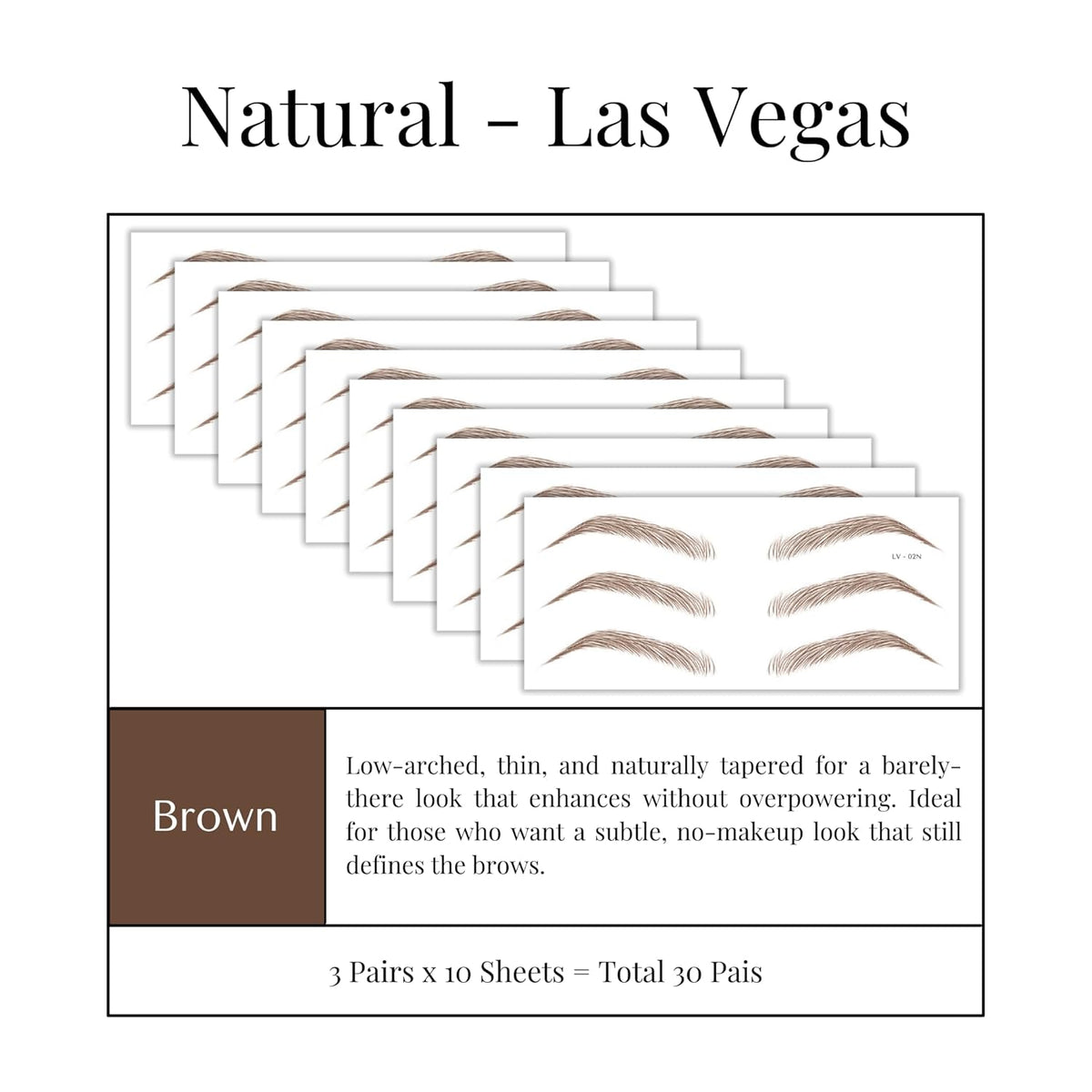 Bliss and Beyond USA Eyebrow Tattoo Stickers Waterproof – 30-Pair Deluxe Box | Realistic Hair-Like