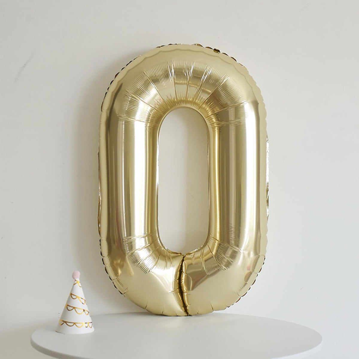 40 Inch Numbers 0 Light Gold Large Balloon Digital 0 for Birthday Party, 0-9 Birthday Party