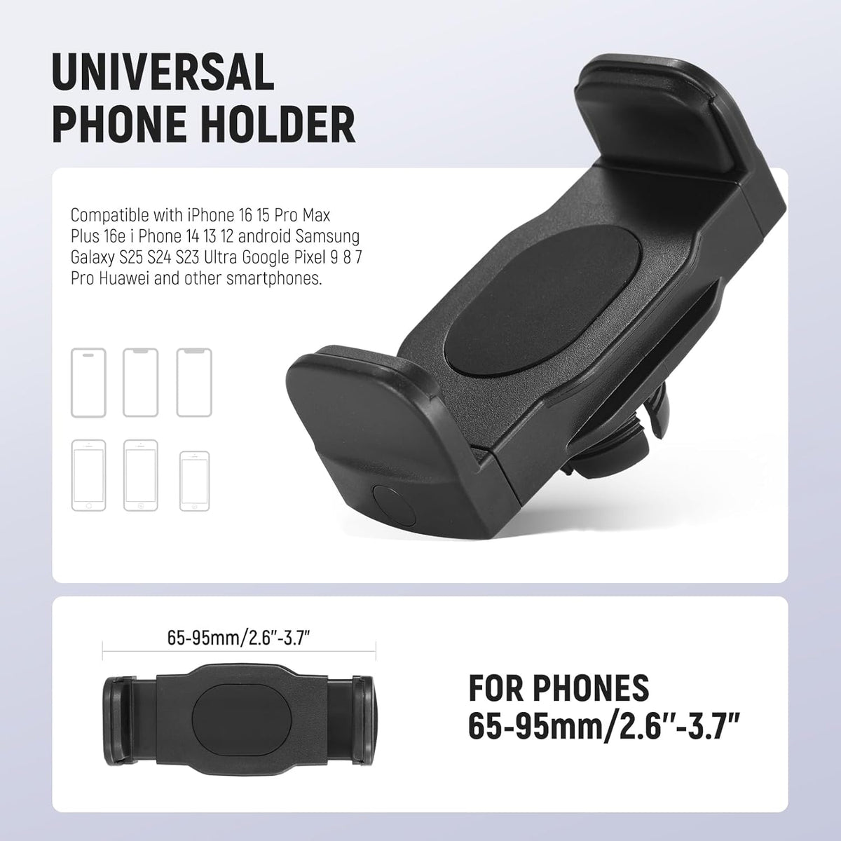 NEEWER BASICS Mic Stand Phone Holder with Flexible Arm, 360° Ball Head Boom Arm Microphone Floor