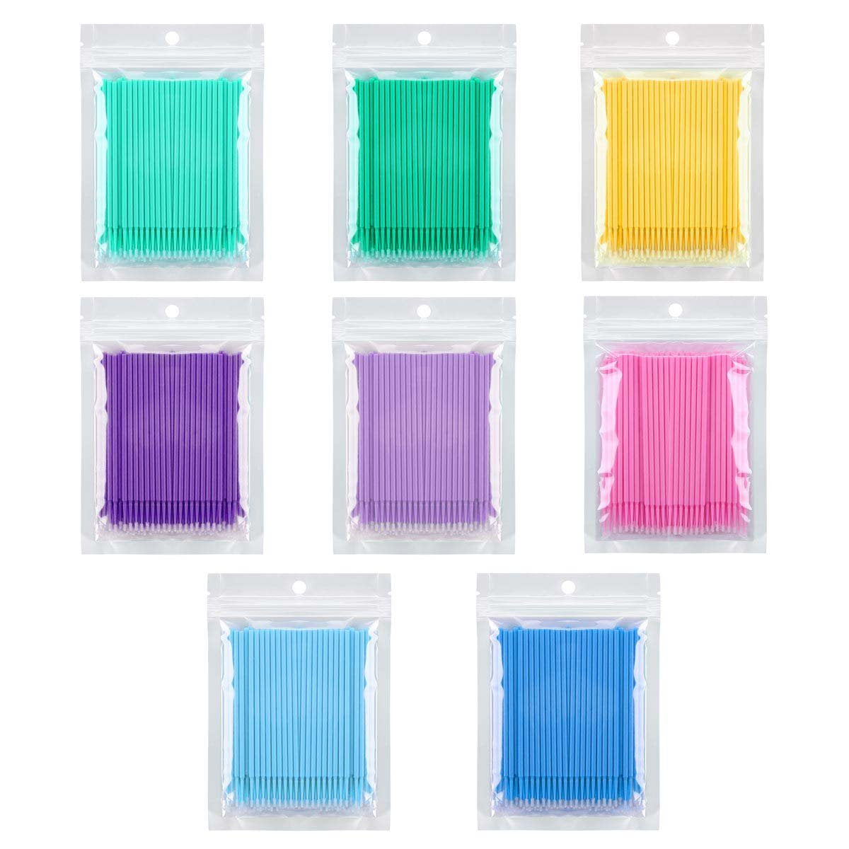800 PCS Disposable Micro Brushes Applicator, Micro Swabs Mascara Wands for Eyelash Extensions