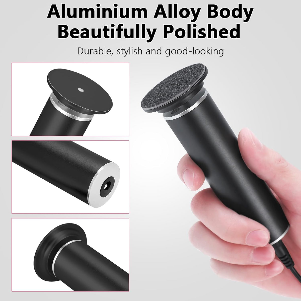 Electric Callus Remover Foot Scrubber, Adjustable Speeds Electric Foot File Sander Grinder Pedicure
