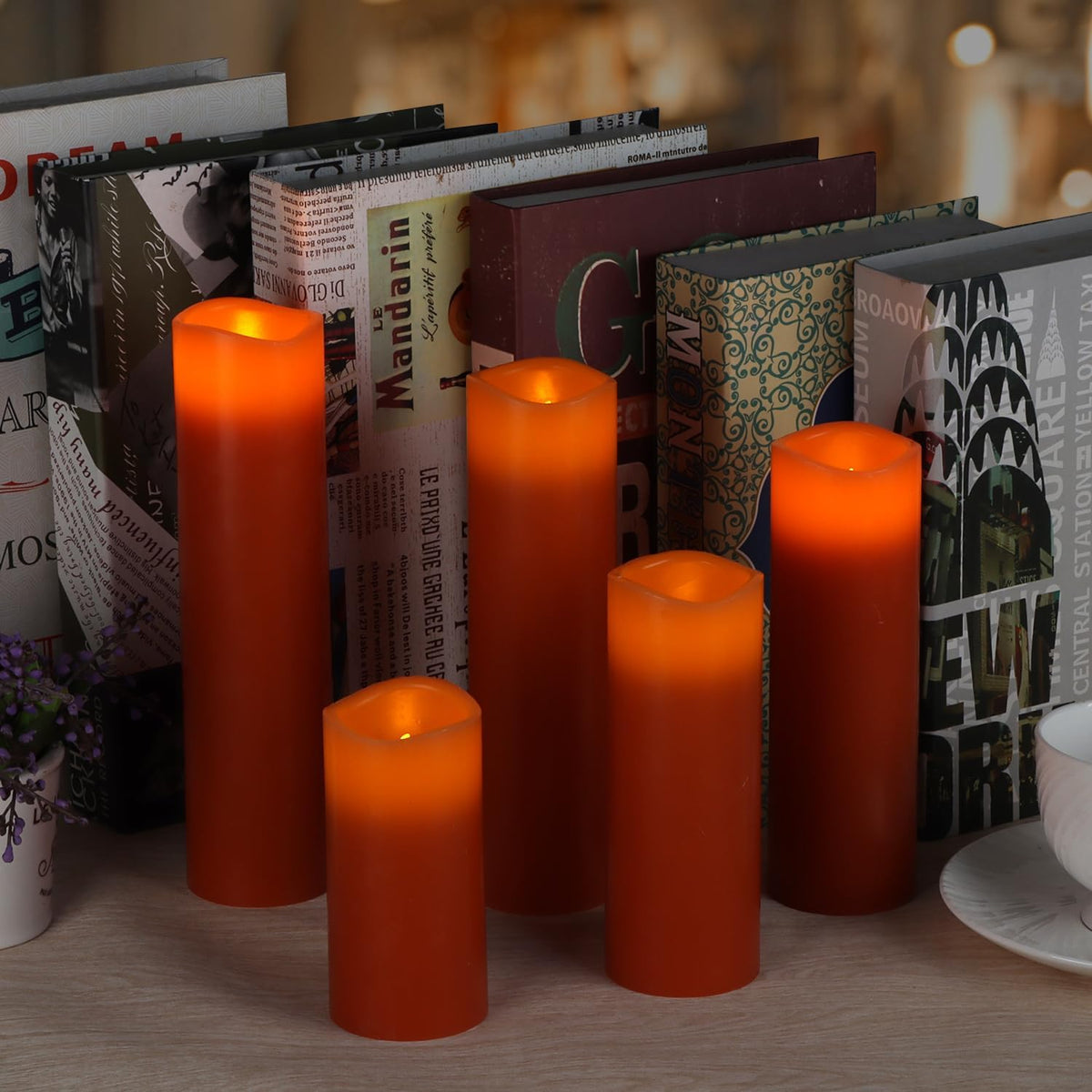 Vinkor Flameless Candles Battery Operated Candles Real Wax Pillar LED Candles with 10-Key Remote