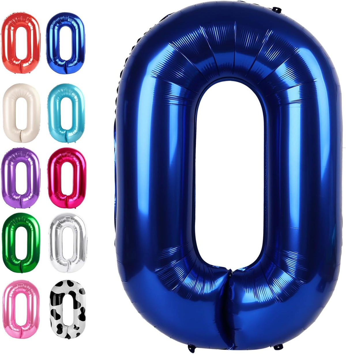 Night Blue 40 Inch 0 Number Balloons, 0 Decorations for 10 20 30 40 50 60 70 80 90 100 Birthday
