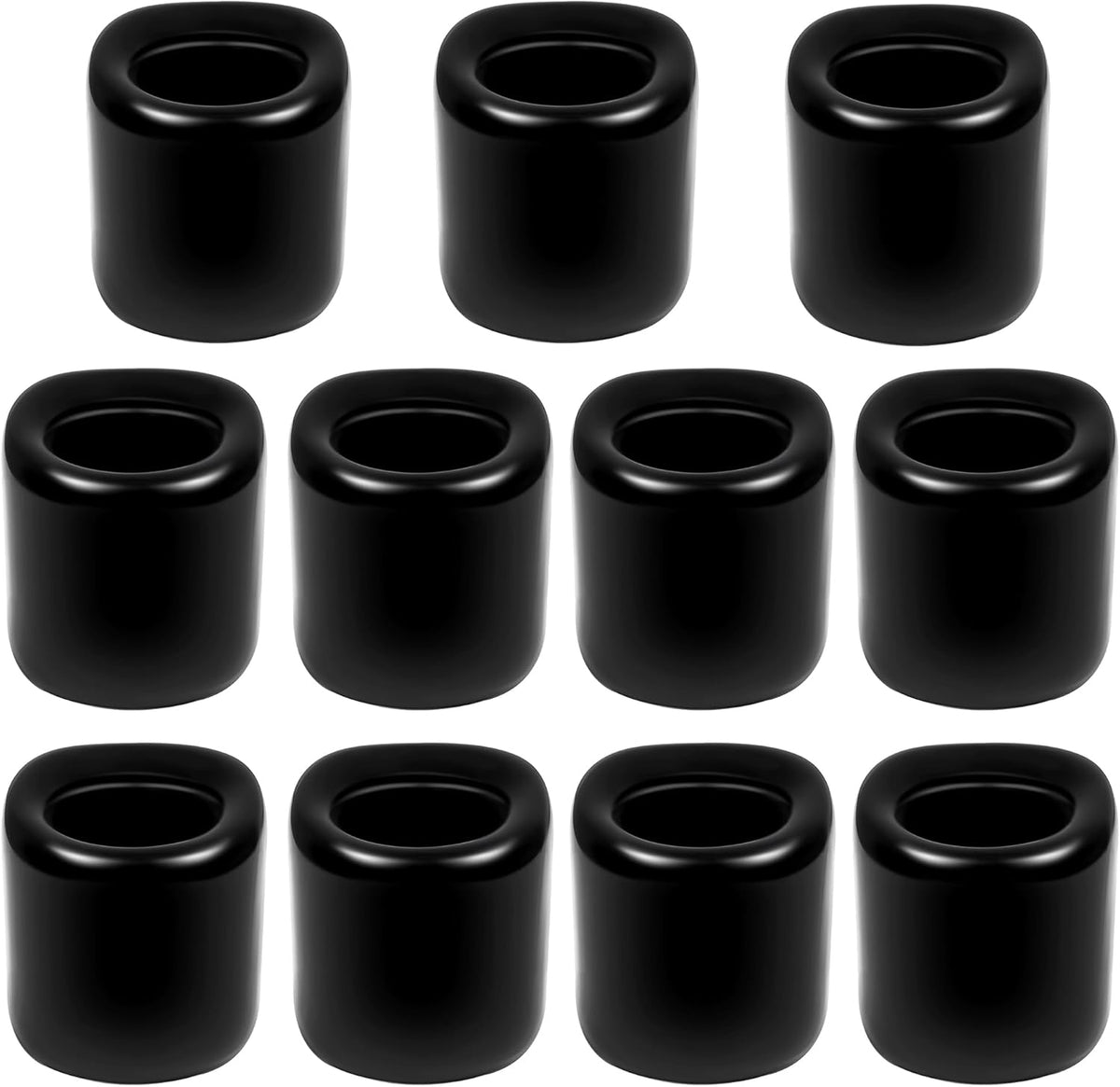 Black Spell Candle Holders 10 PCS, KSWING 1/2 Inch Diameter Ceramic Chime Ritual Candlestick