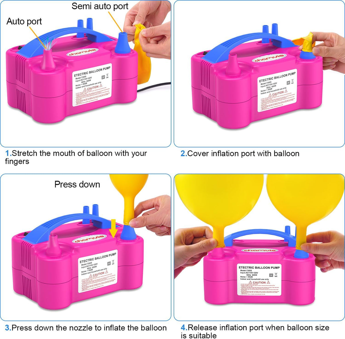 Chamvis Balloon Arch Kit and Electric Balloon Pump, 7.4ft Balloon Arch Stand with Base - for