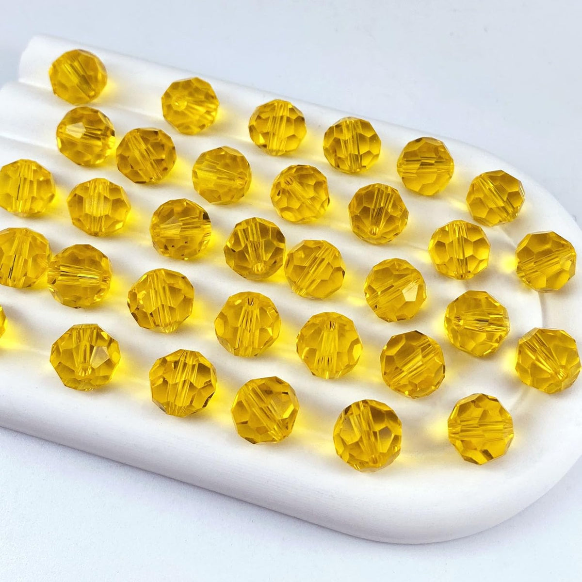 400 PCS 4mm Crystal Glass Beads Round Multiple Faceted Loose Spacer Glass Beads for DIY Handcrafte