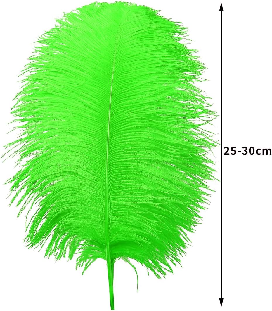 Ballinger Lime Green Ostrich Feathers - 24Pcs 10-12inch Large Green Ostrich Feathers for