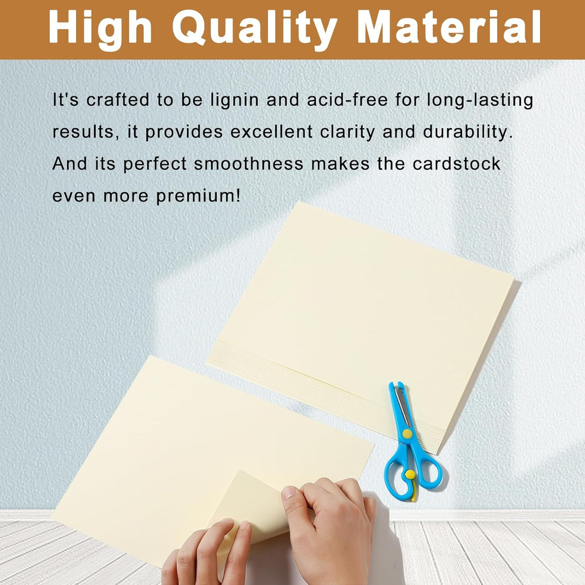 28 Sheets Cream Cardstock 8.5 x 11 Ivory Paper, 250gsm/92lb Off White Card Stock Printer Paper for