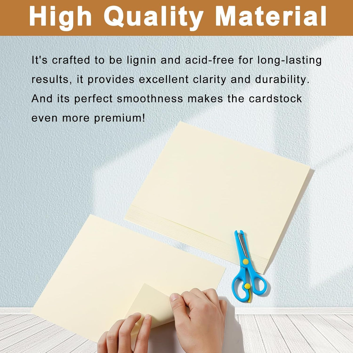 120 Sheets Cream Cardstock 8.5 x 11 Off White Paper, 92lb Ivory Card stock Certificate Paper for