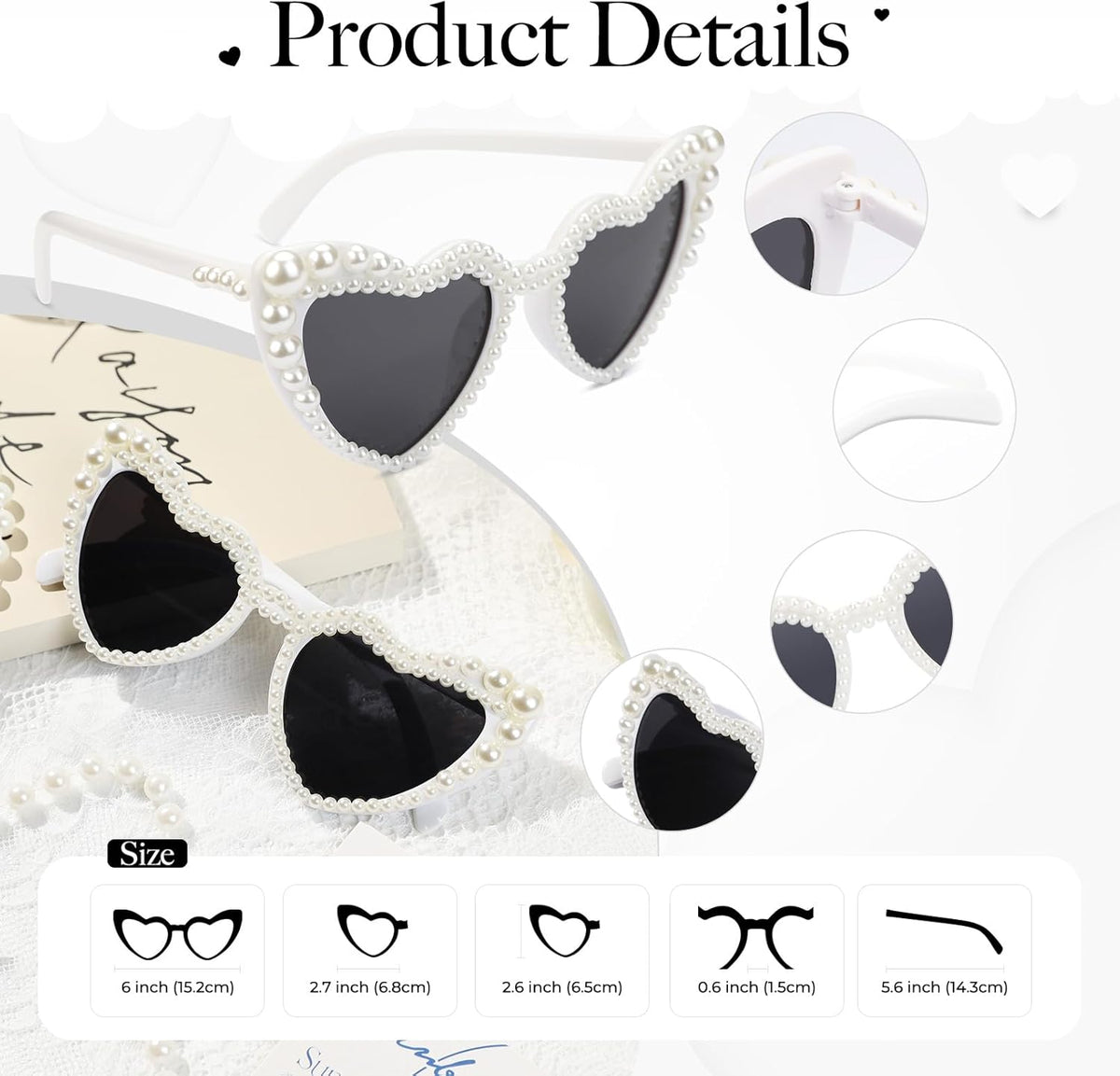 YOGFIT Heart Sunglasses for Women Fashion Classic Love Eye Protection Sunglasses Vintage Cute Heart