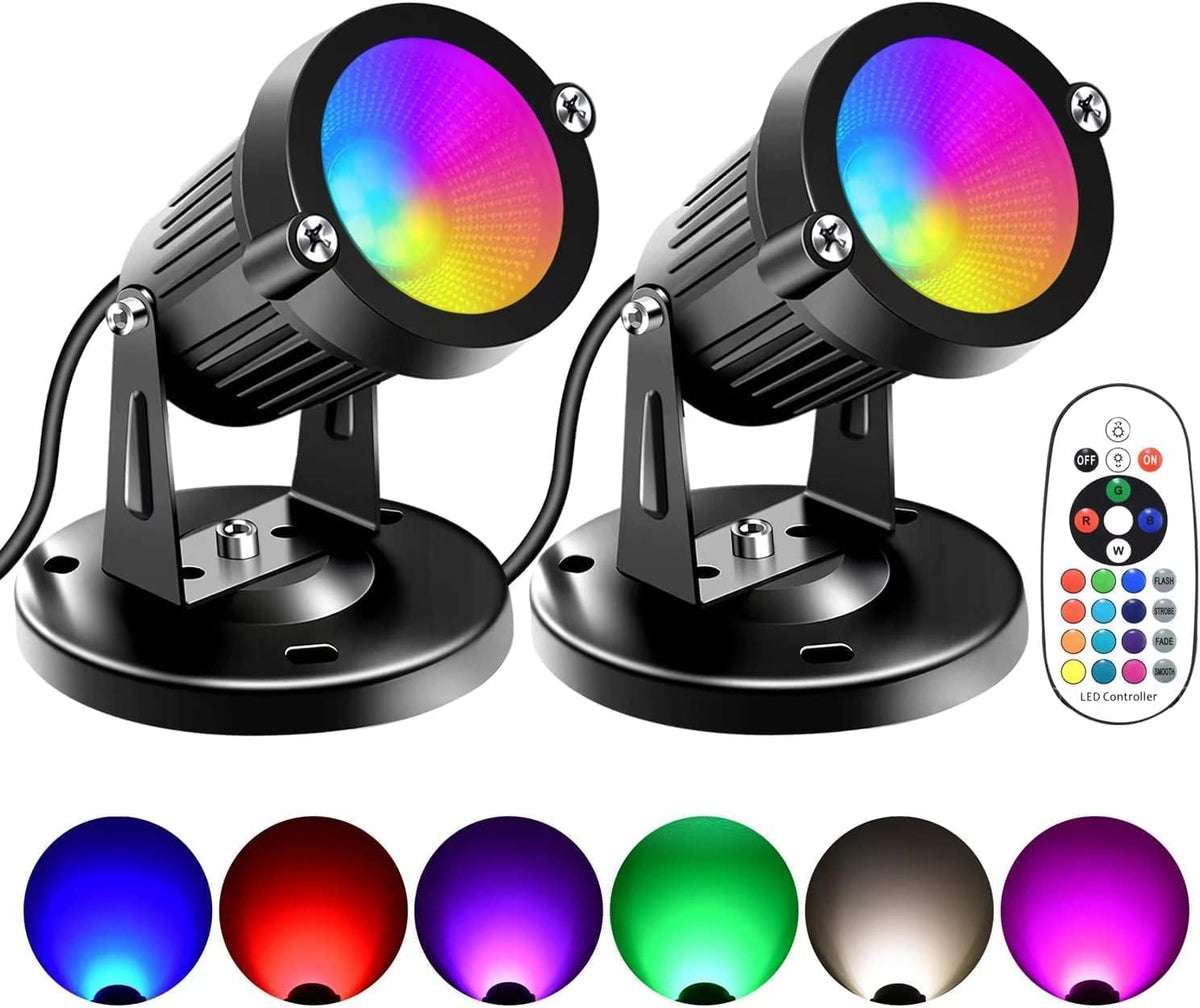 Spot Lights Indoor, 5W RGBW Uplighting 16 Color Changing Up Lights Indoor with Remote Control