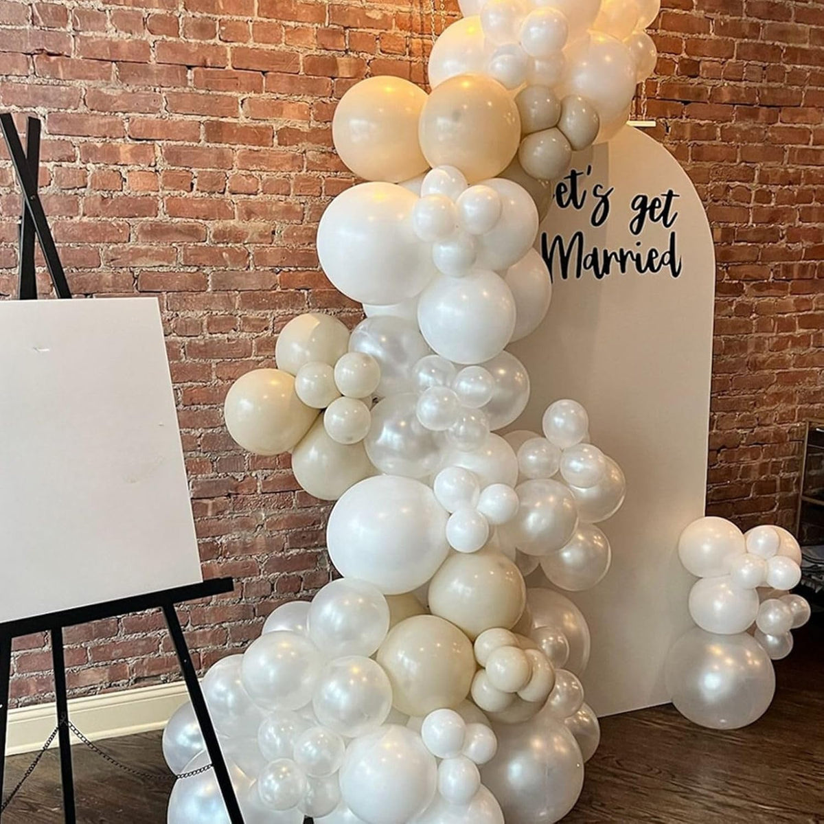 Pearl Balloons, 52 PCS 12 Inch Pearl white Double-Stuffed Balloons, White Pearl Sand White