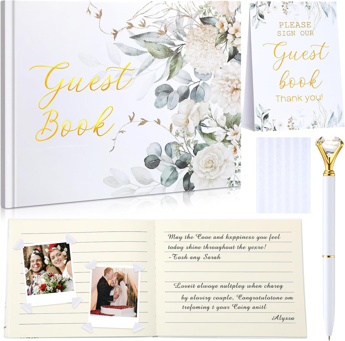 Wedding Guest Book Personalized Photo Guestbook to Sign at Reception Wedding Guest Sign in Book