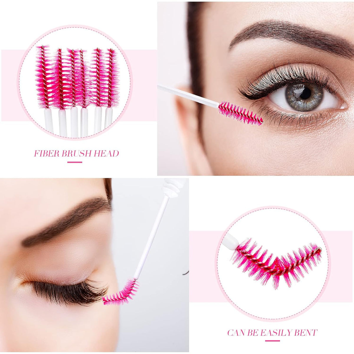 80 Pieces Disposable Mascara Brushes Tubes Set, 40 Pieces Empty Mascara Wand Tube with 40 Pieces