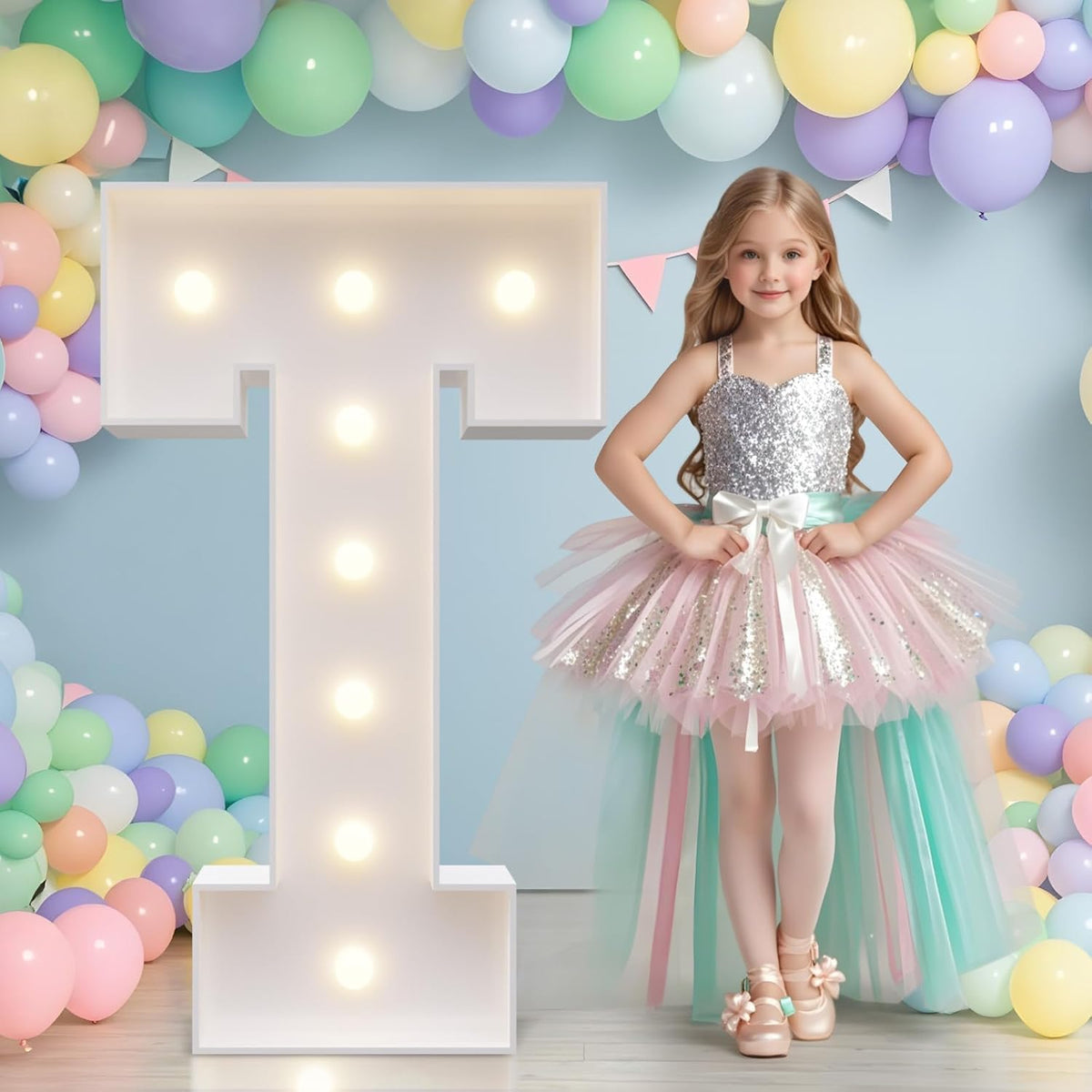 JoyMuse Marquee Letters 3 Feet Tall, Light Up Letters 3FT with Lights, Large Letters for Party