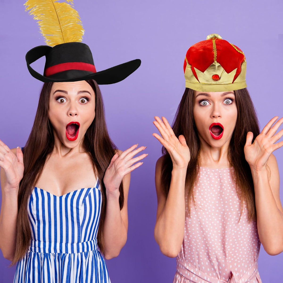 Bulk Premium Funny Hats, 24 Assorted Dress Up Costume Hat, Crazy Party Hats, Novelty Party Hats