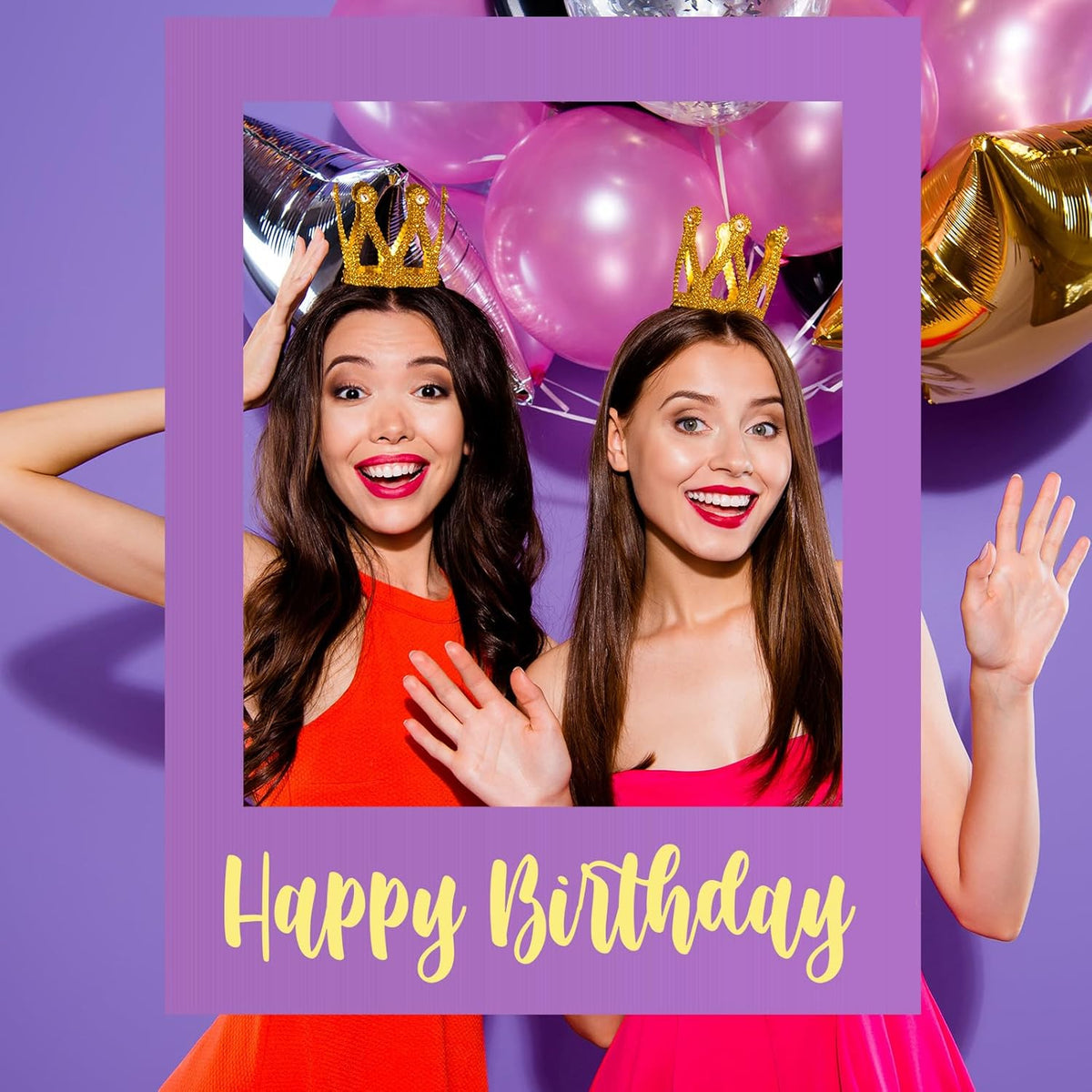 32 x 24 Inch Large Photo Booth Props Picture Frame Happy Birthday Party Frame DIY Cutouts Photo