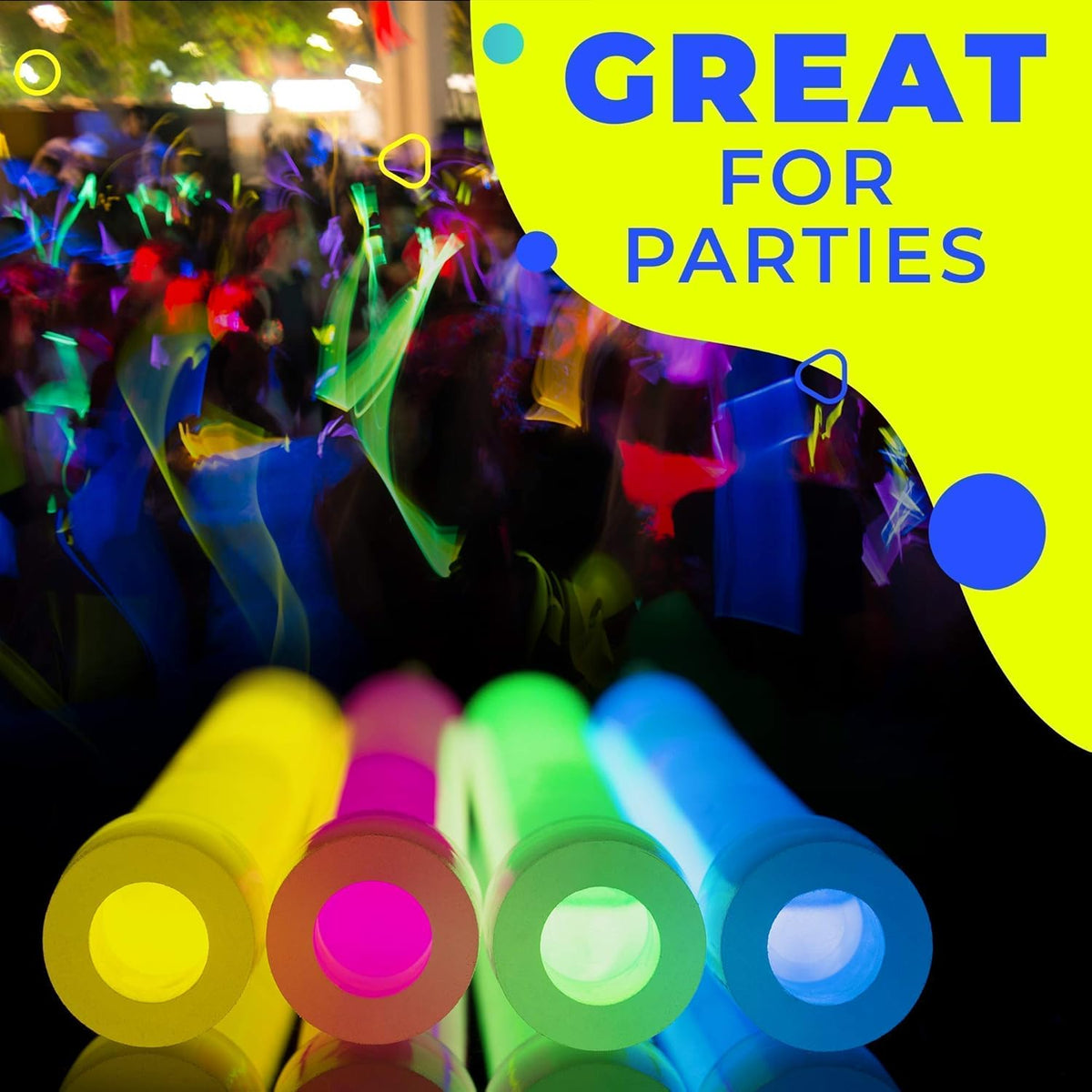 32 PCS Ultra Bright 6 Inch Glow Sticks - Emergency Bright Chem Glow Sticks with 12 Hour Duration