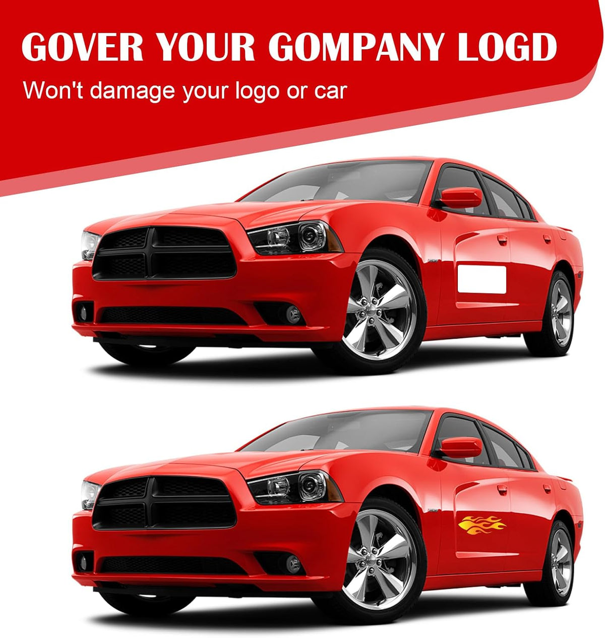 Blank Car Magnets, 24" x 12", 4 Pack Car Door Magnets Signs for Vehicle, Rounded Corners Blank