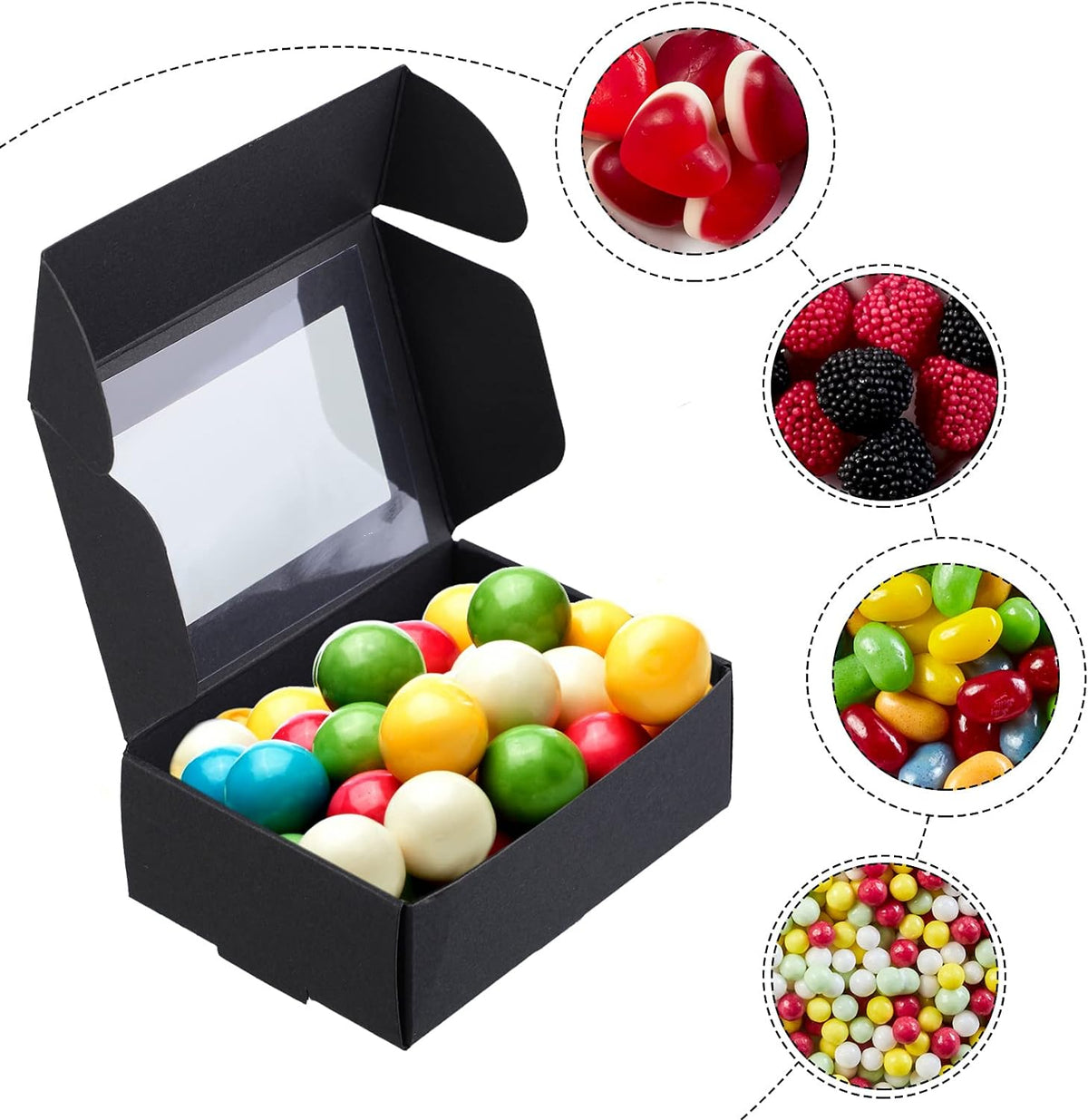 Zonon 30 Pcs Soap Boxes for Homemade Packaging, Mini Kraft Treat Boxes with Window for Bakery Candy