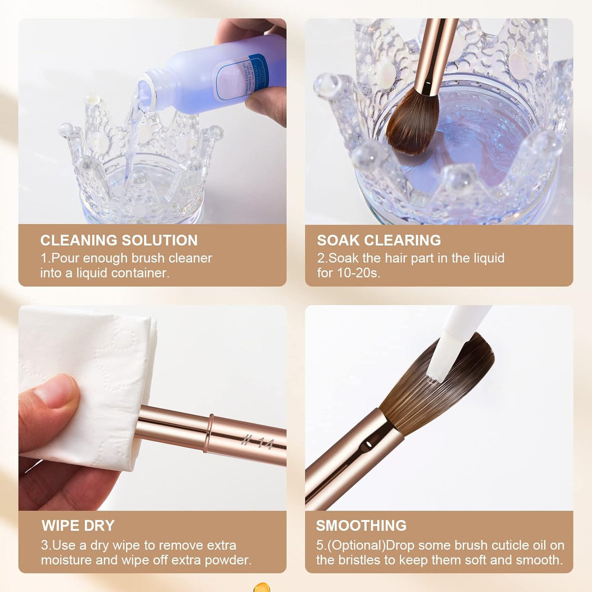 Acrylic Nail Brush Size 10,KEMEISI 100% Pure Kolinsky Nail Art Brushes Sturdy Handle Oval Shaped