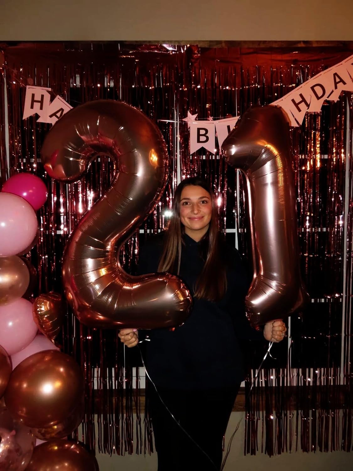Coffee Brown Number 1 Balloon 40 inch, Number 1 Birthday Balloons for Boy Girl, Dark Brown Foil One