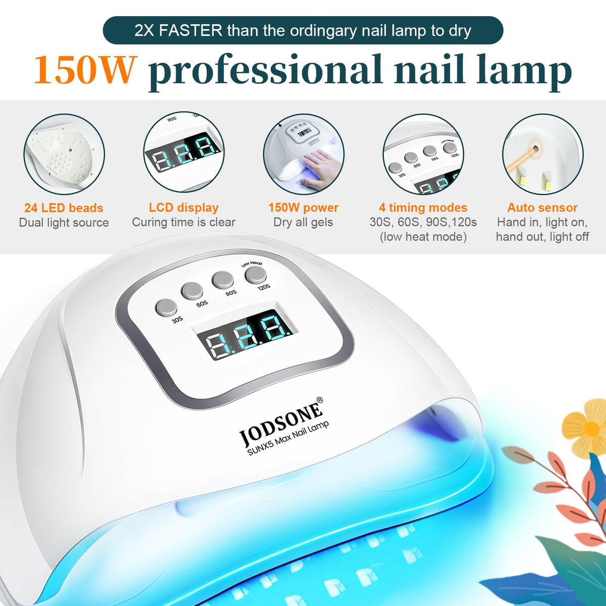 JODSONE 32 Colors Nail Polish Set With U V Light Manicure Nail Tools Nail Art Manicure Salon DIY at