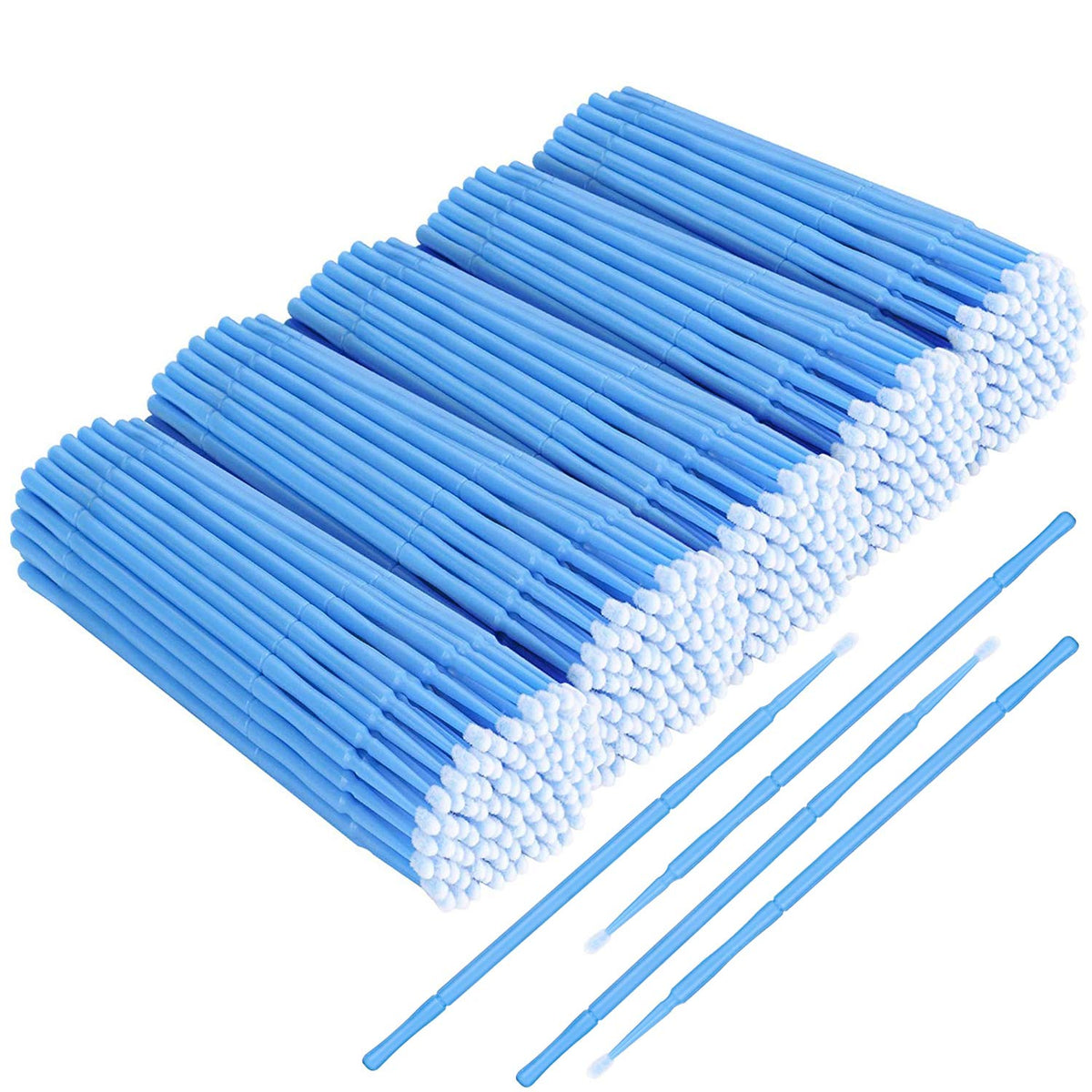 500 PCS Disposable Micro Applicator Brush, Gelme Nutri Micro swabs,Head Bendable Ultrafine Eyelash
