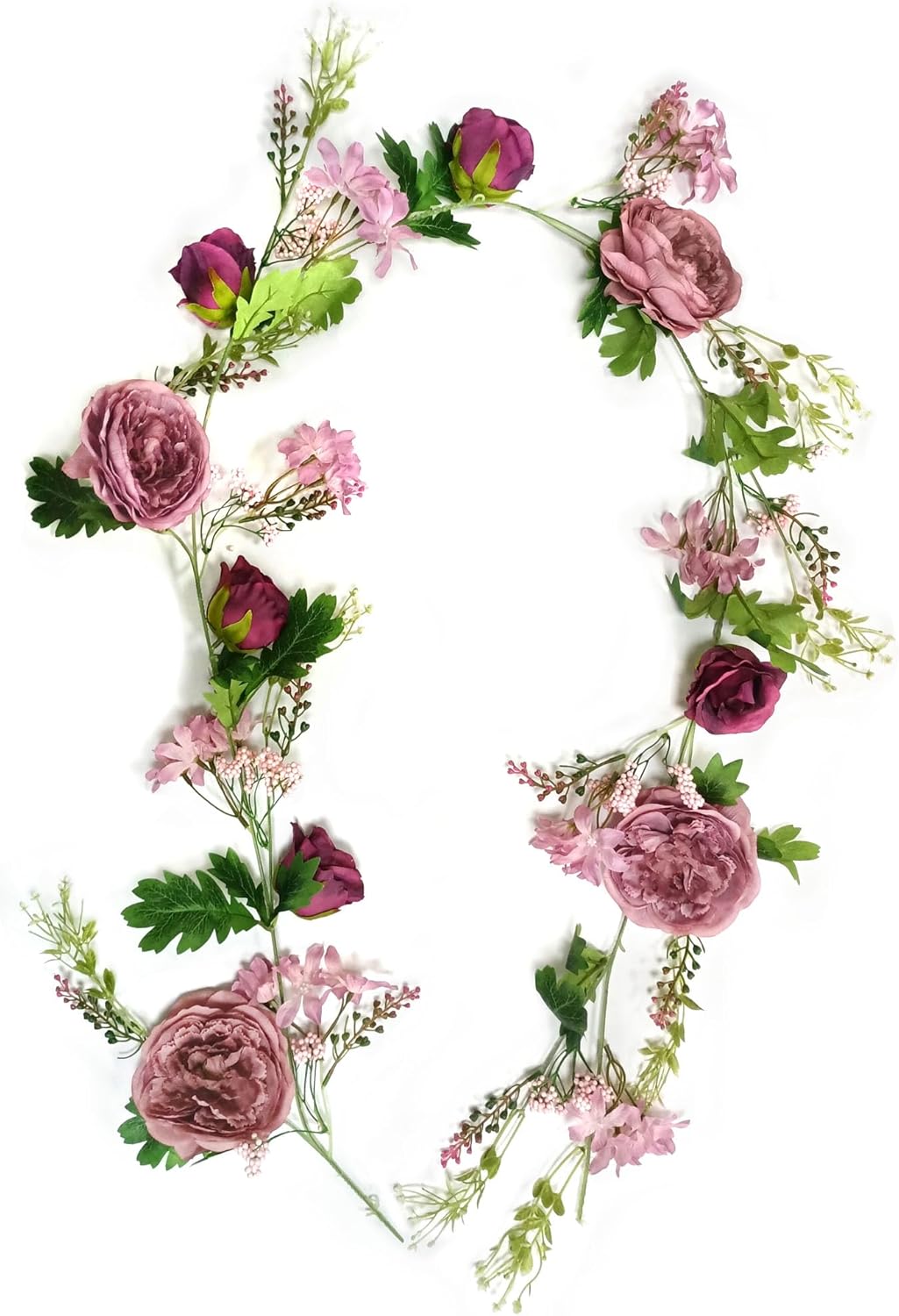 Peony Flower Garland, Rose Flower Swag, 6' Wedding Arch Flowers for Wedding Decor Home Table Runner