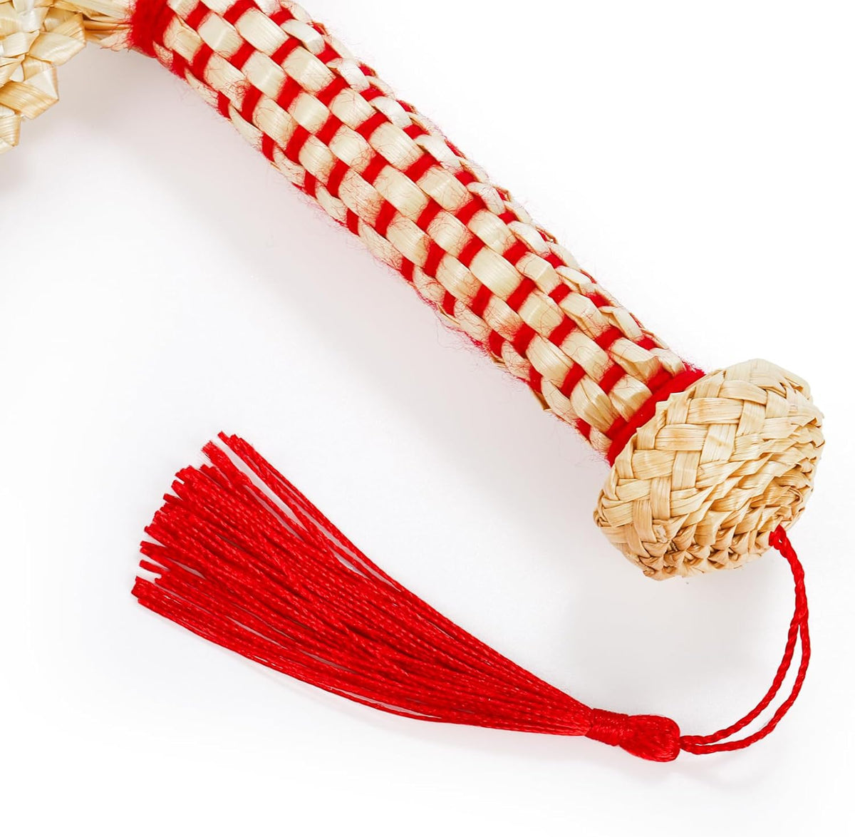 Goaste 2 Packs Hand Woven Fan, Handheld Wheat Straw Fans, Rustic Chinese Manual Fan for Summer