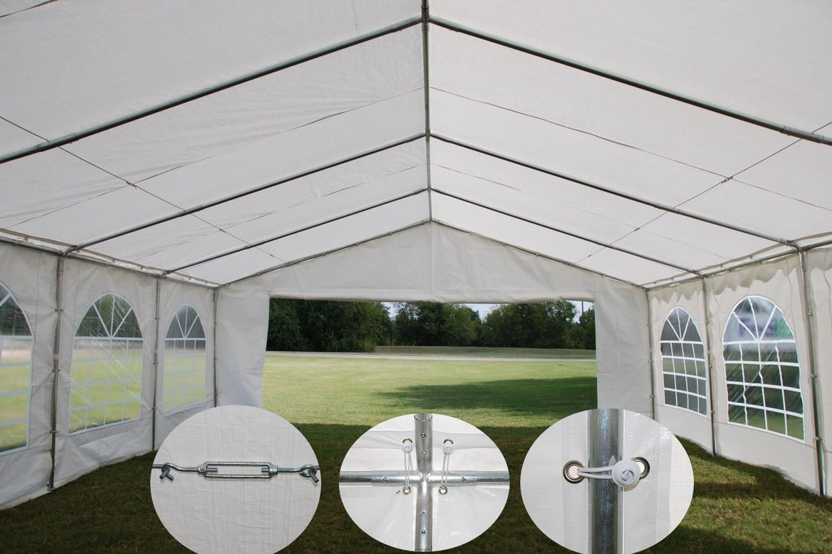 DELTA 32'x20' Budget PE Party Tent + (3) Long Storage Bags,Tents for Parties, Large Canopy Carpas