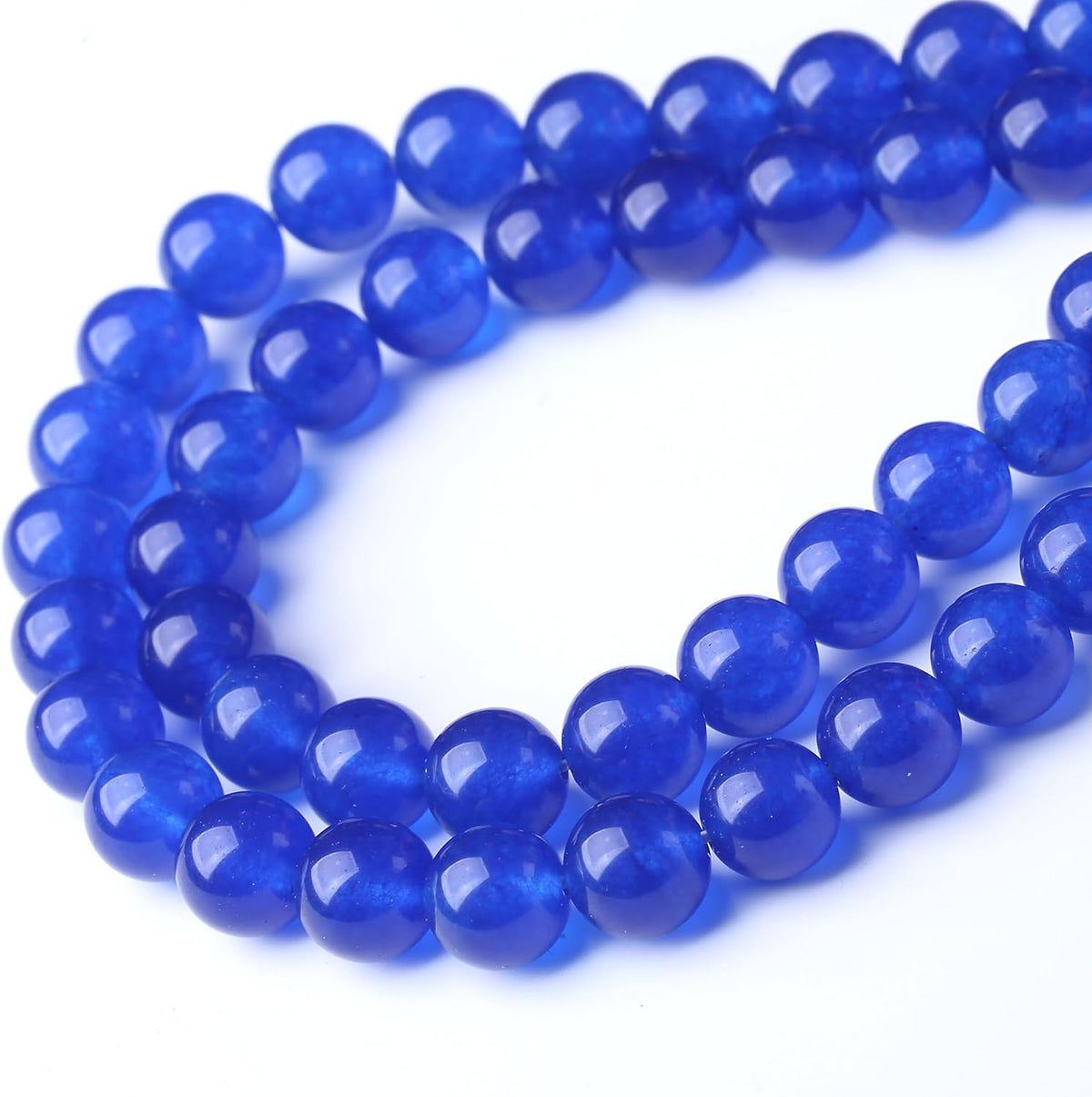 Mysterious Blue Chalcedony Stone Beads Gemstone Round Crystal Energy Jade Beads Stone Beads for