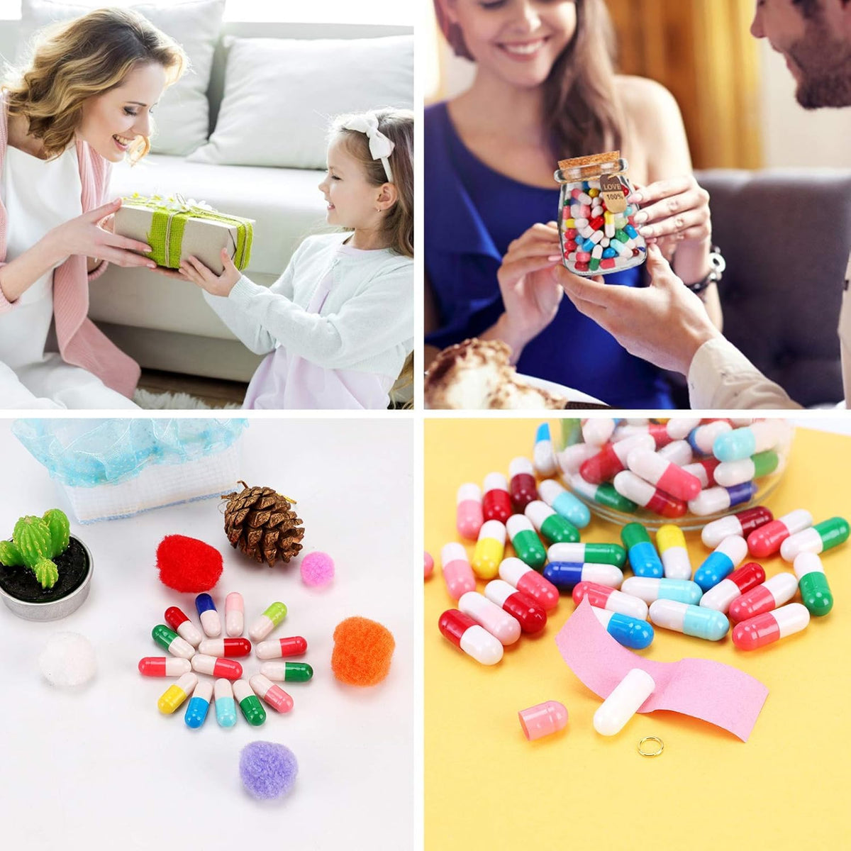 Capsule Letters Message in a Bottle - Love Letter for Valentine's Day, Birthday - Lovely Notes