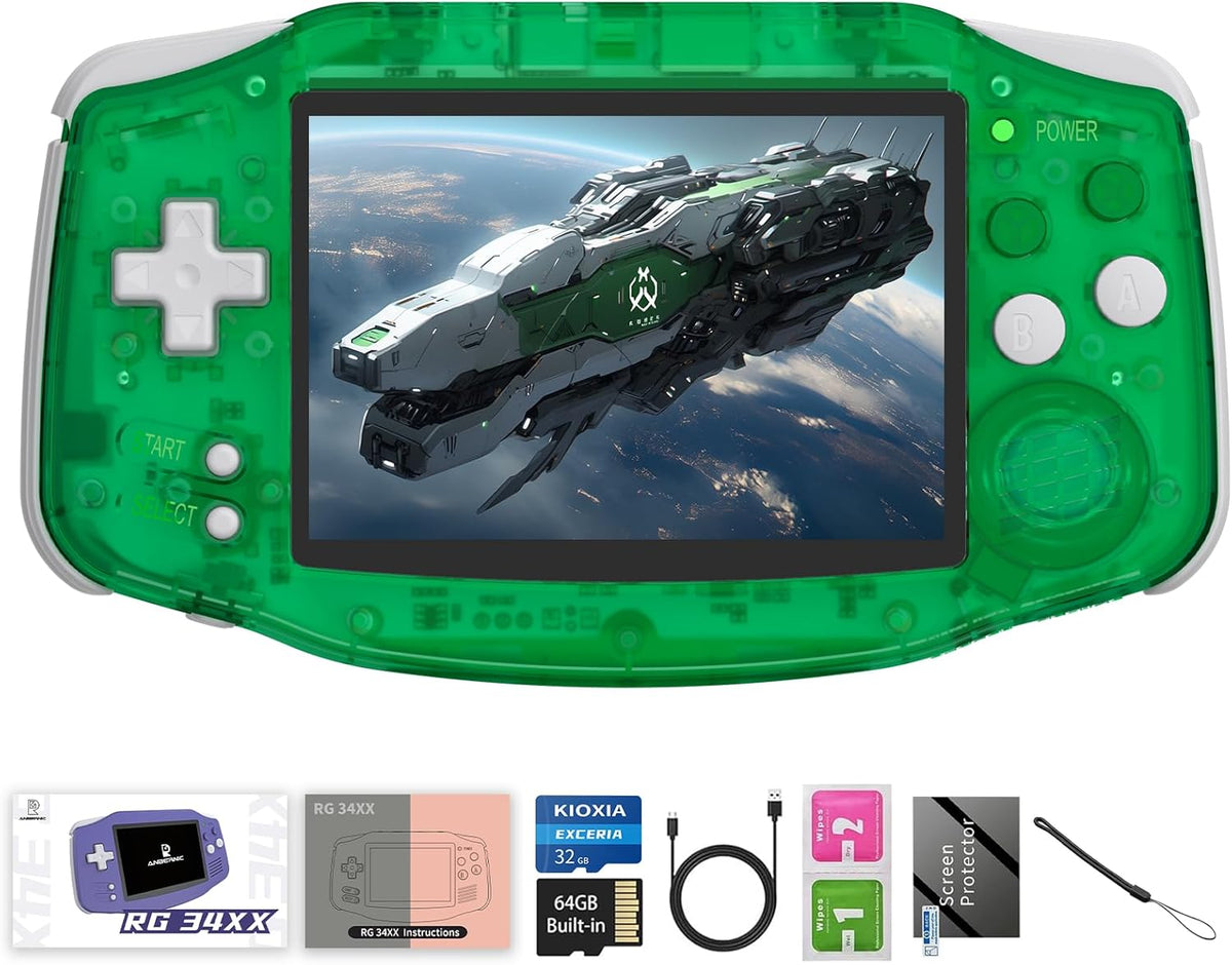 RG34XX Retro Handheld Game Consoles RG34XX Classic Retro Gaming Console 32+64G Card Preloaded Games