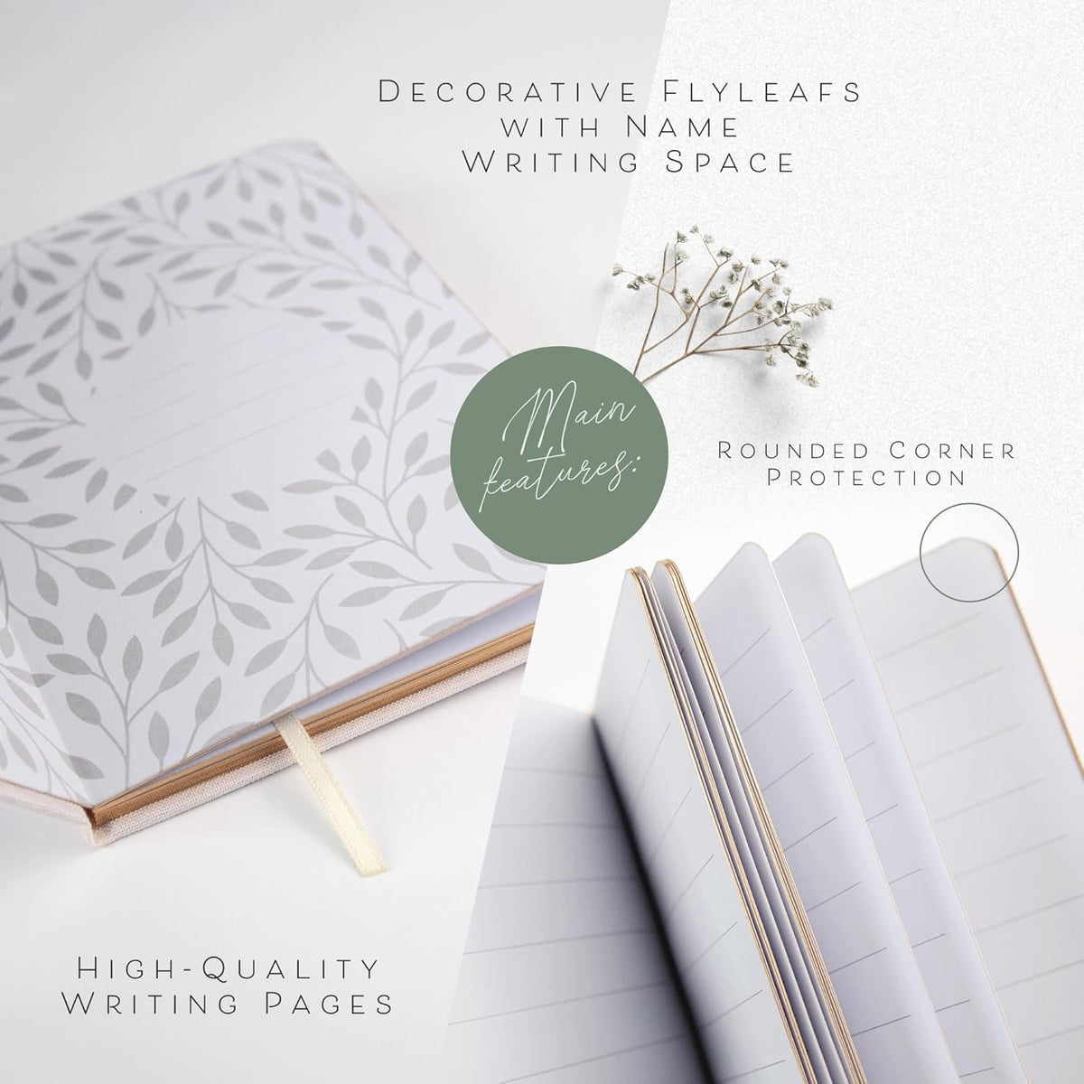 ARTESORI Vow Books His and Hers - Linen Wedding Vow Books Perfect as Bride & Groom Gifts, Wedding