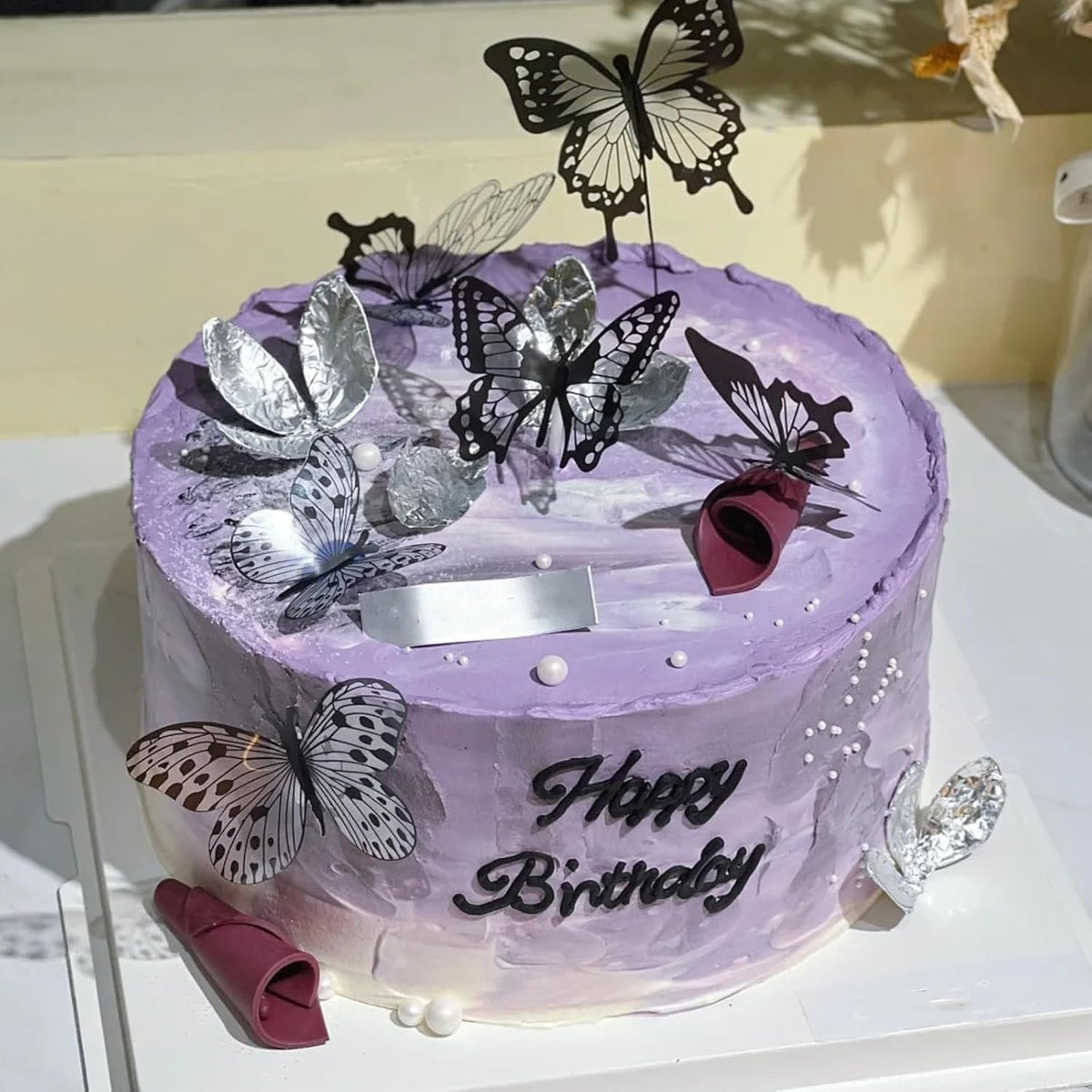 3 Pcs Butterfly Cake Decoration Fondant Molds, Exquisite Butterfly Chocolate Silicone Mold, for