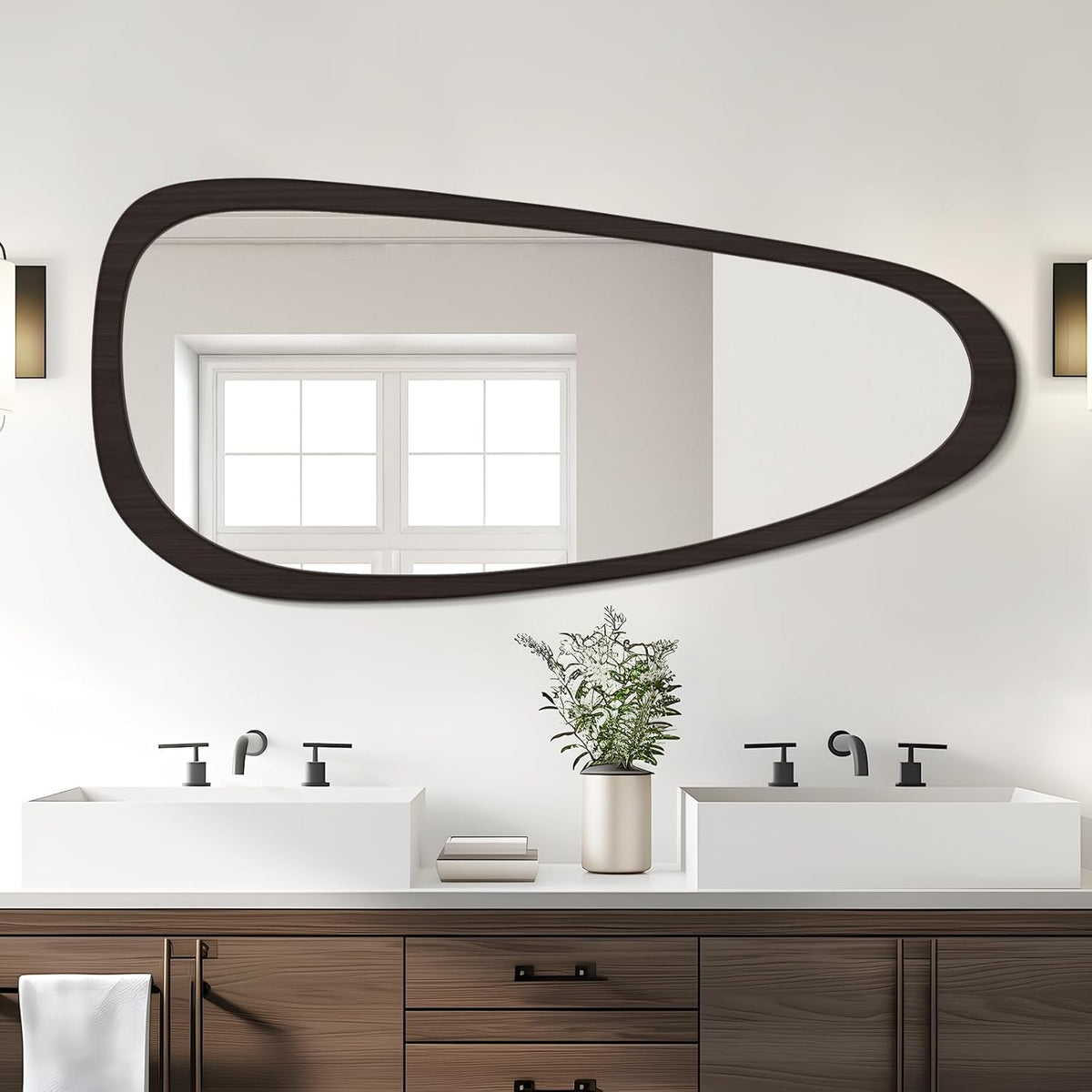 WallBeyond Asymmetrical Mirror, Irregular Wall Mirror, Wall Mirrors Decorative for Bedroom Living
