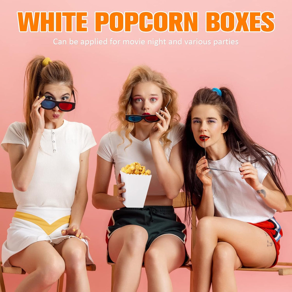 400 Pcs Zopeal Mini Popcorn Boxes and Clear Treat Bag Set, Bulk Popcorn Bags Open Top Paper Popcorn